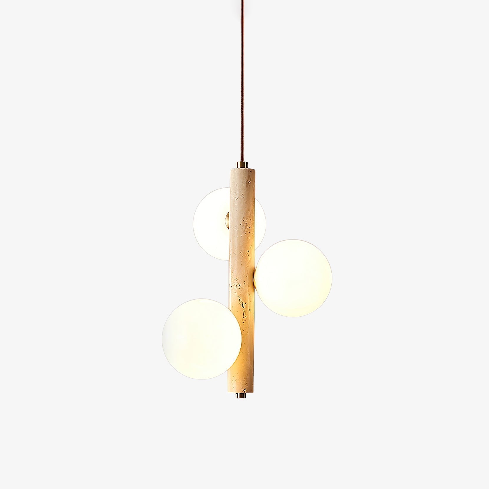 Aursorel Suspension Multi-Globe en Travertin