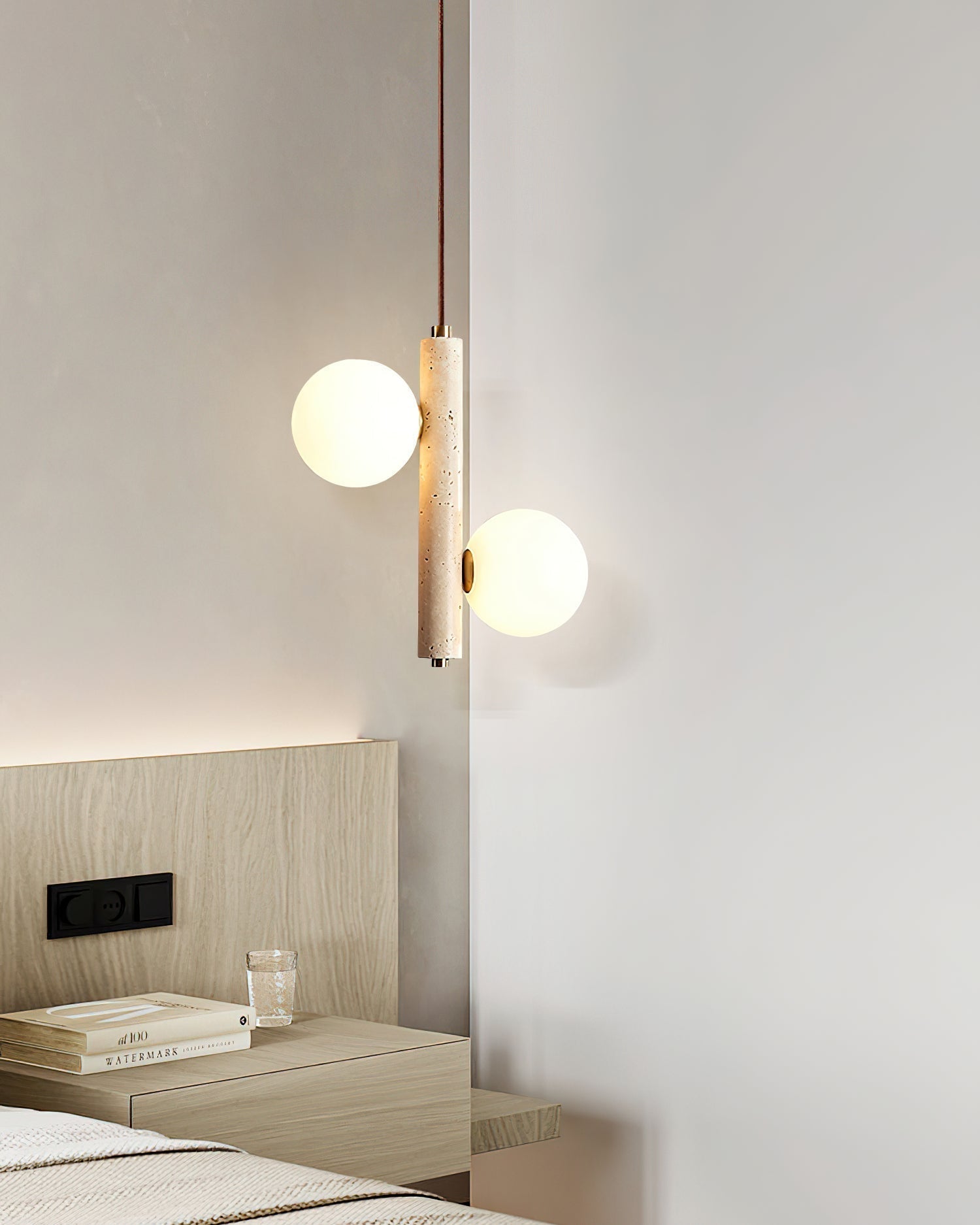 Aursorel Suspension Multi-Globe en Travertin