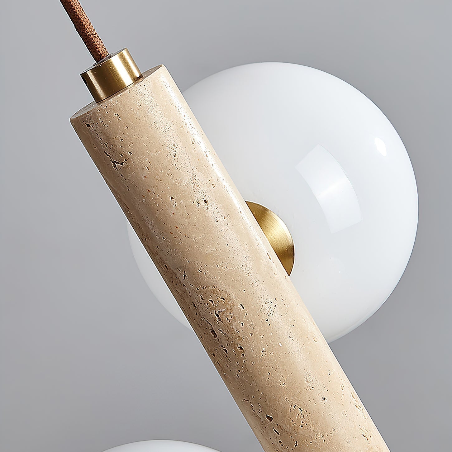 Aursorel Suspension Multi-Globe en Travertin