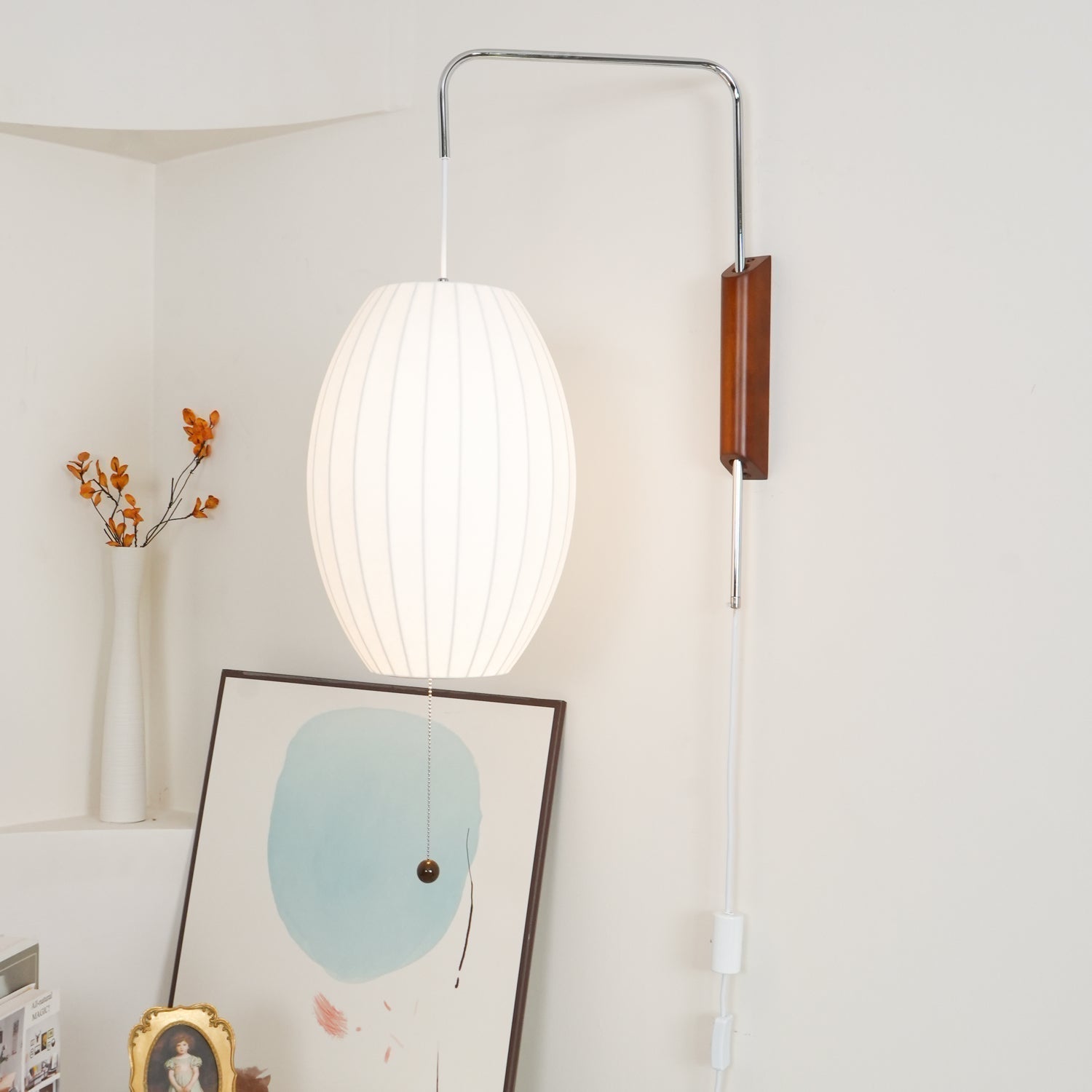 Lustra Wall Sconce Walnut Ball