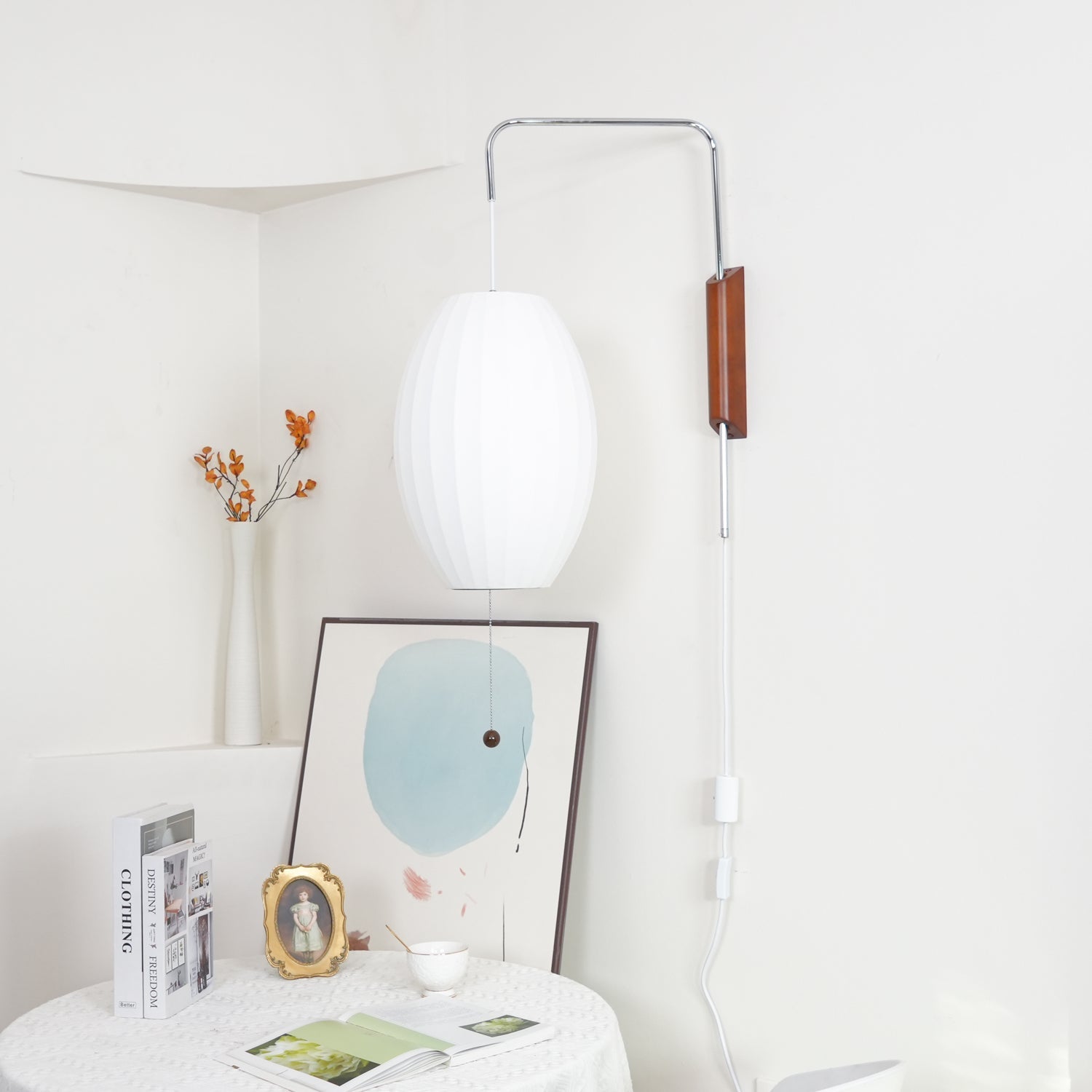 Lustra Wall Sconce Walnut Ball