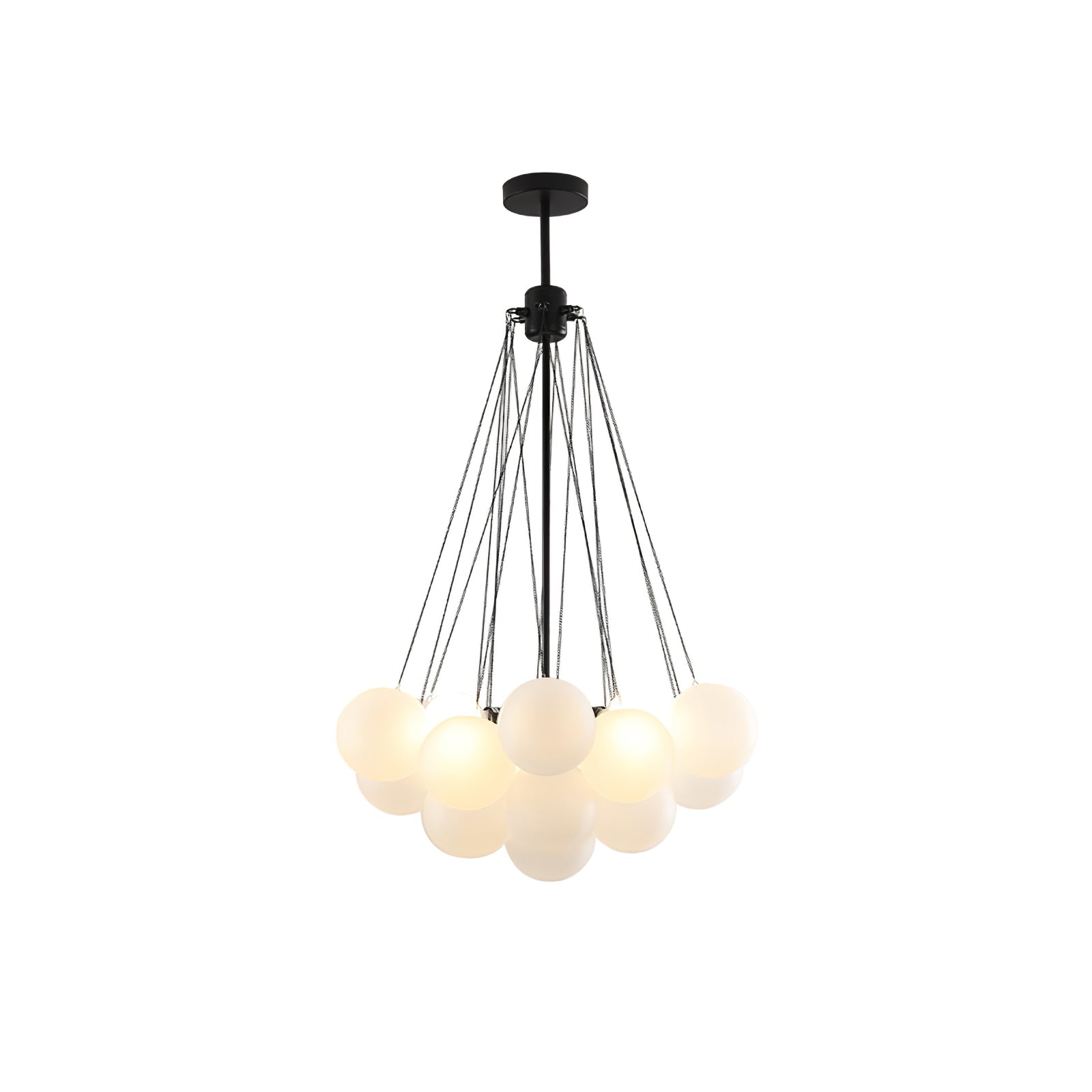 Lustra Lustre Bulles en Verre Satiné
