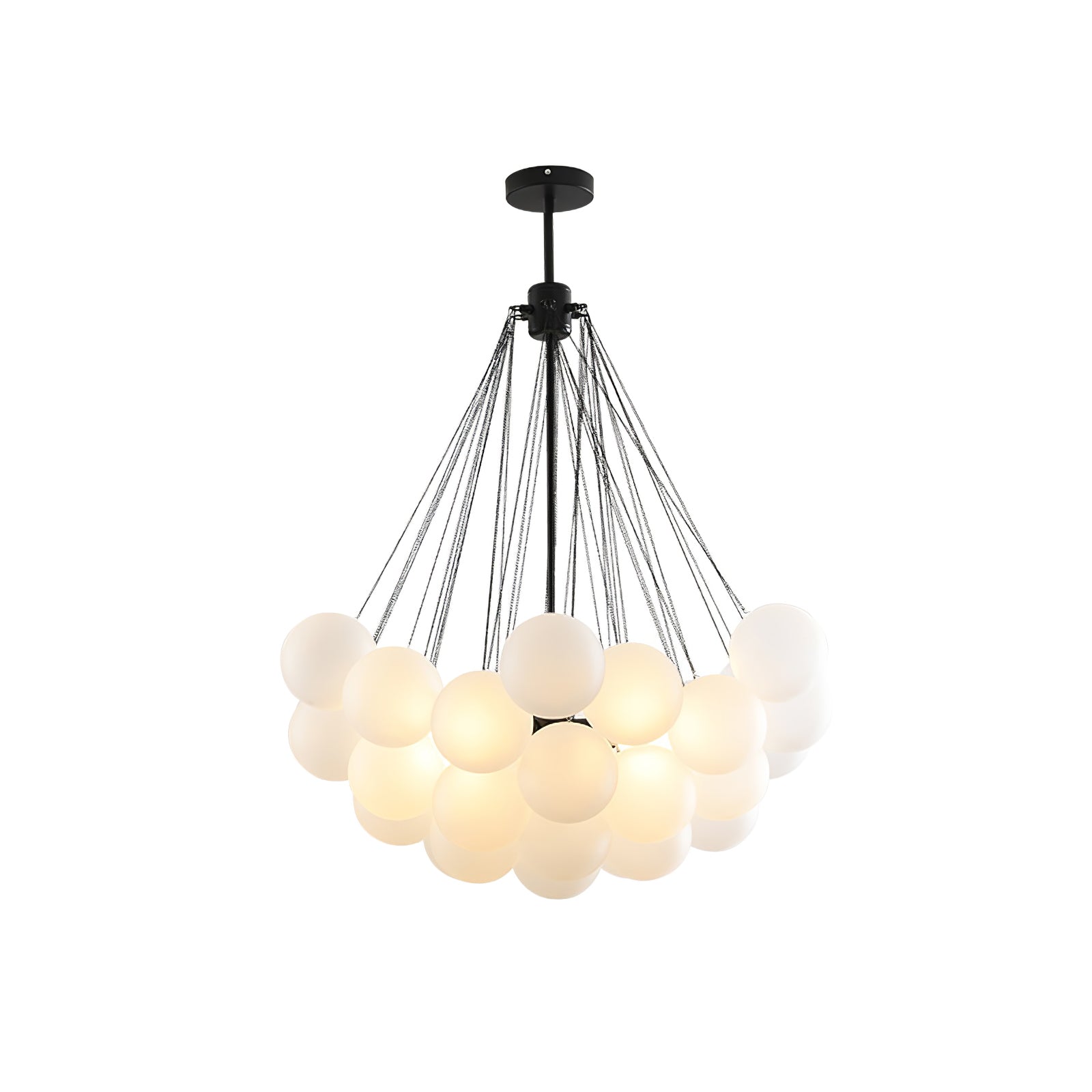 Lustra Lustre Bulles en Verre Satiné