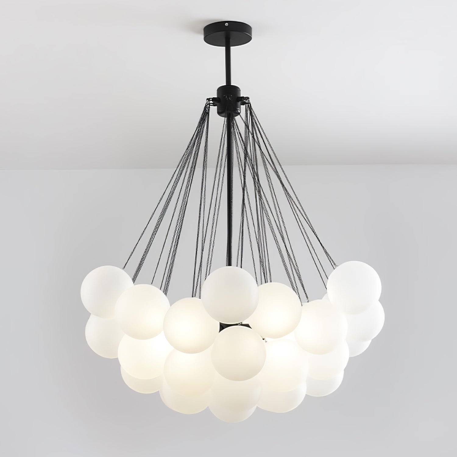 Lustra Lustre Bulles en Verre Satiné