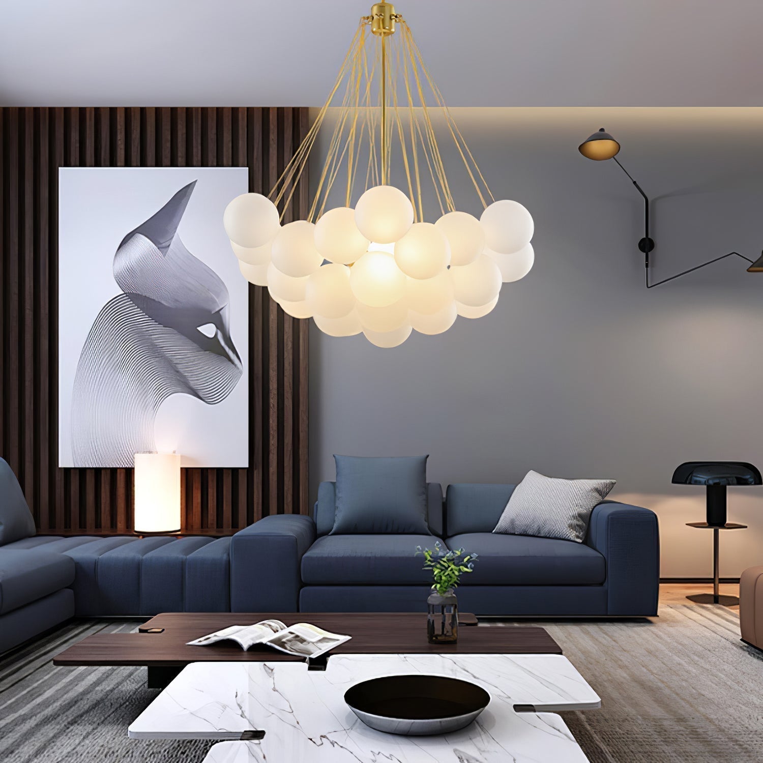 Fayne Suspension Bulle à Globe en Verre