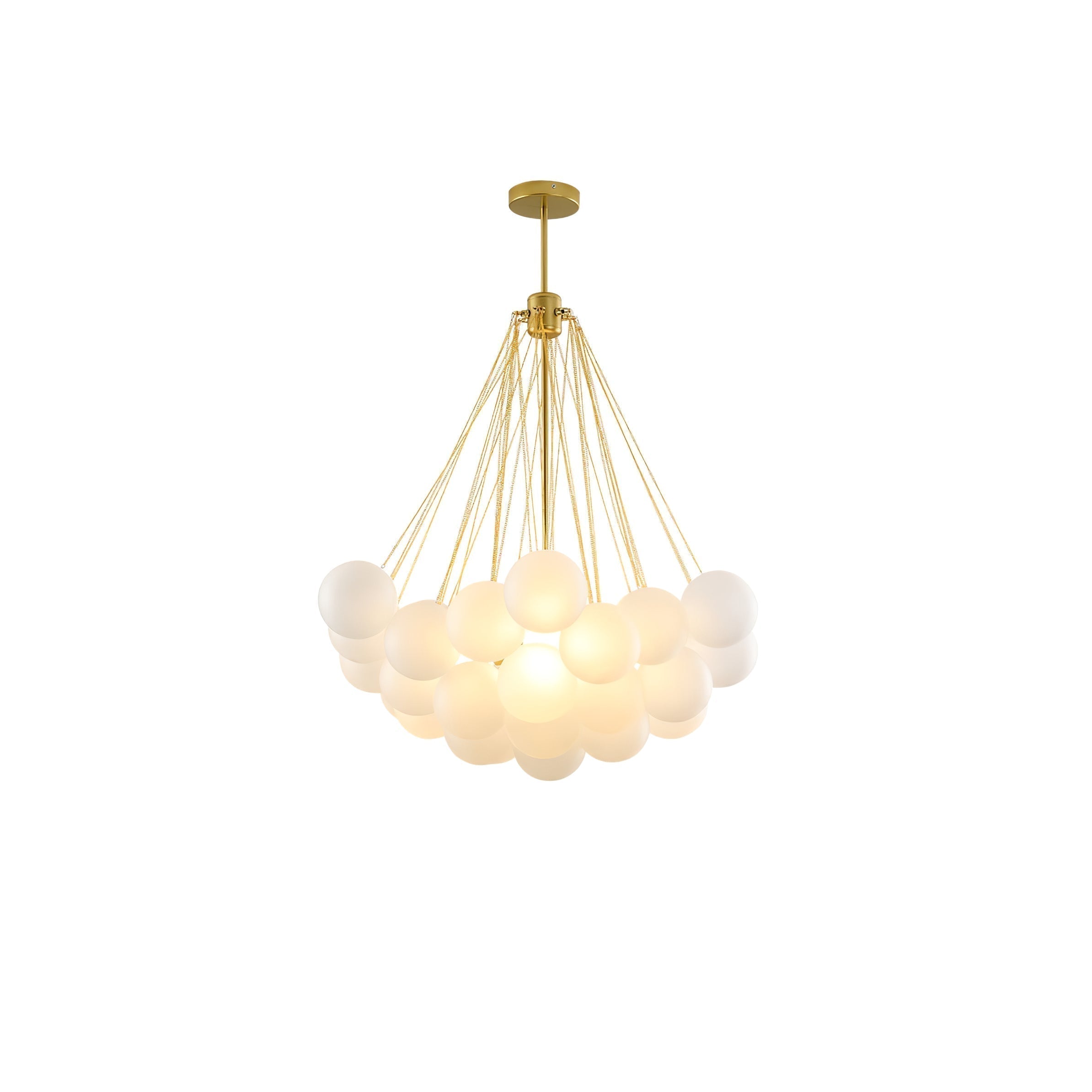 Lustra Lustre Bulles en Verre Satiné