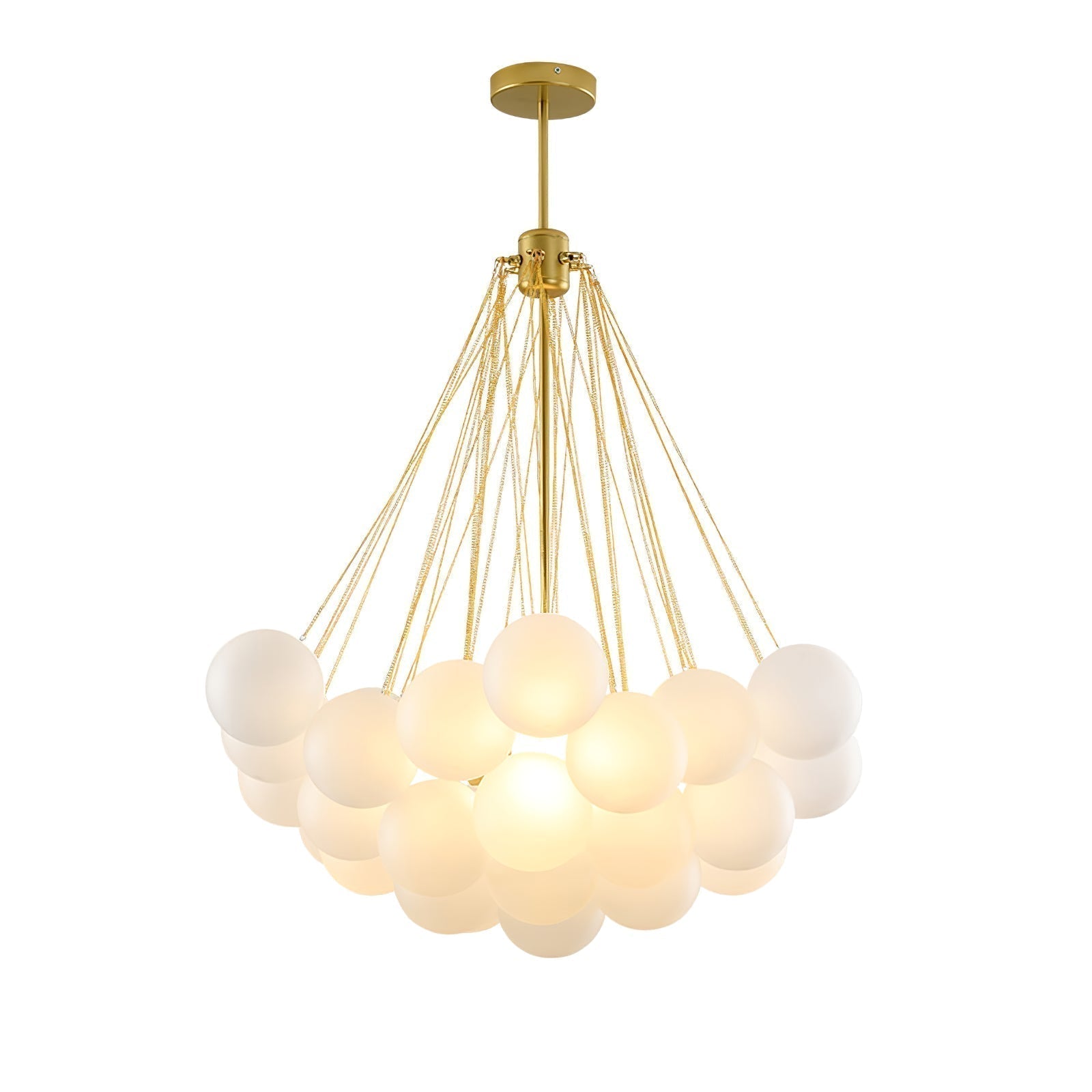 Lustra Lustre Bulles en Verre Satiné