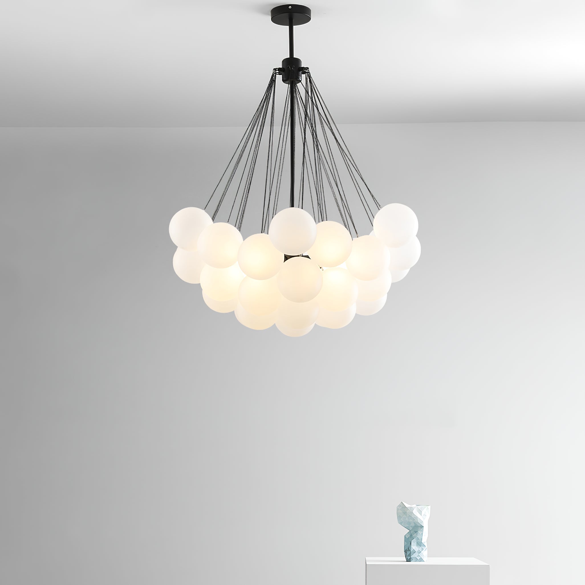 Lustra Lustre Bulles en Verre Satiné