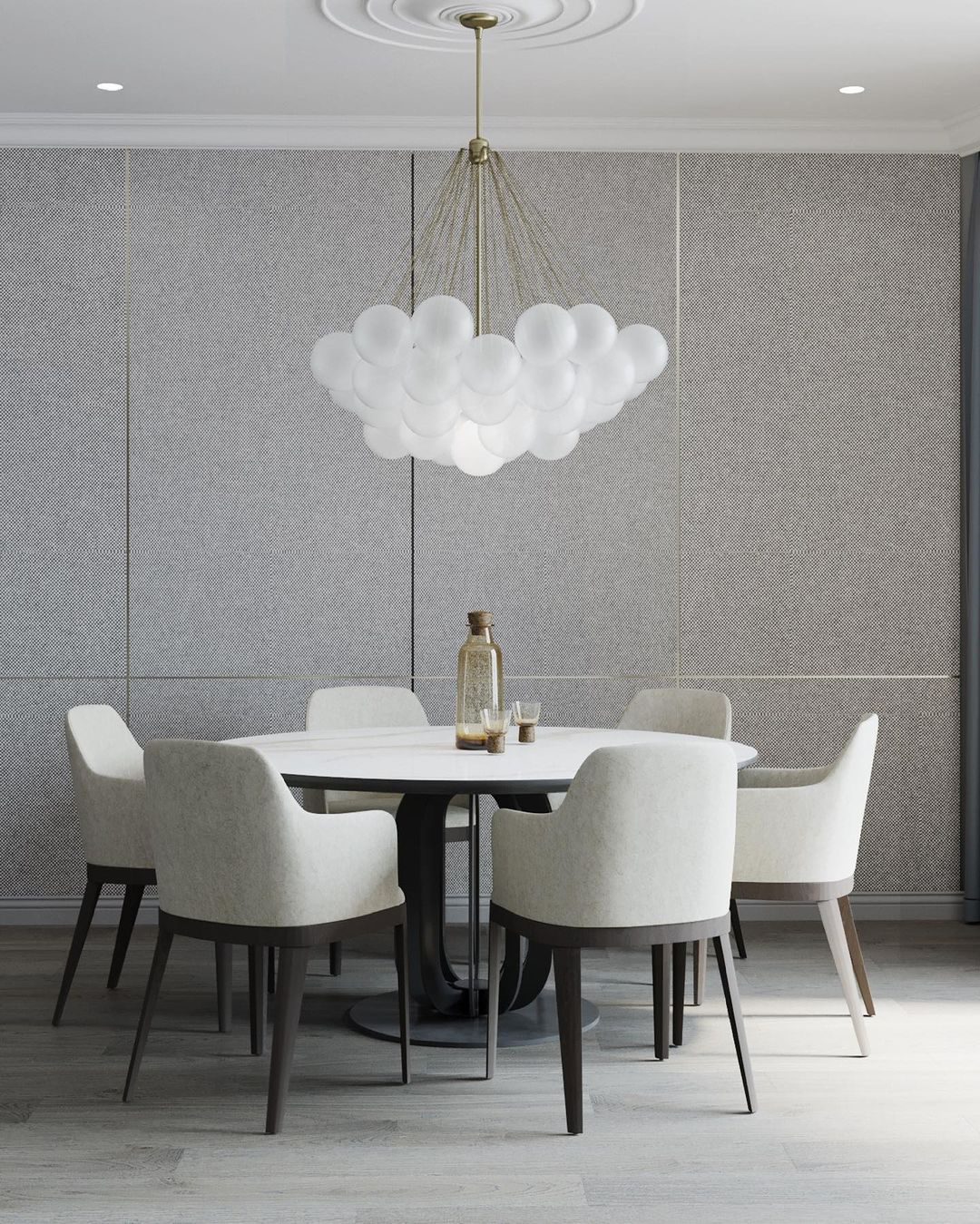 Lustra Lustre Bulles en Verre Satiné