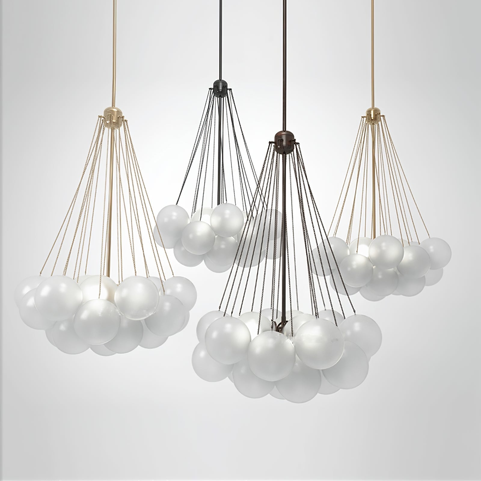 Lustra Lustre Bulles en Verre Satiné