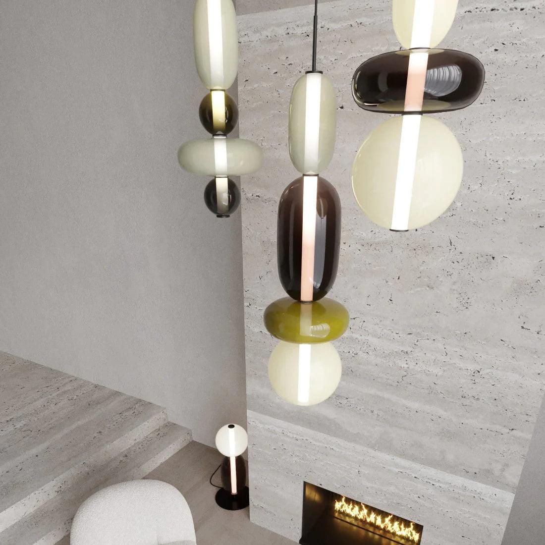 Noxic Suspension Artistique en Verre et Acrylique