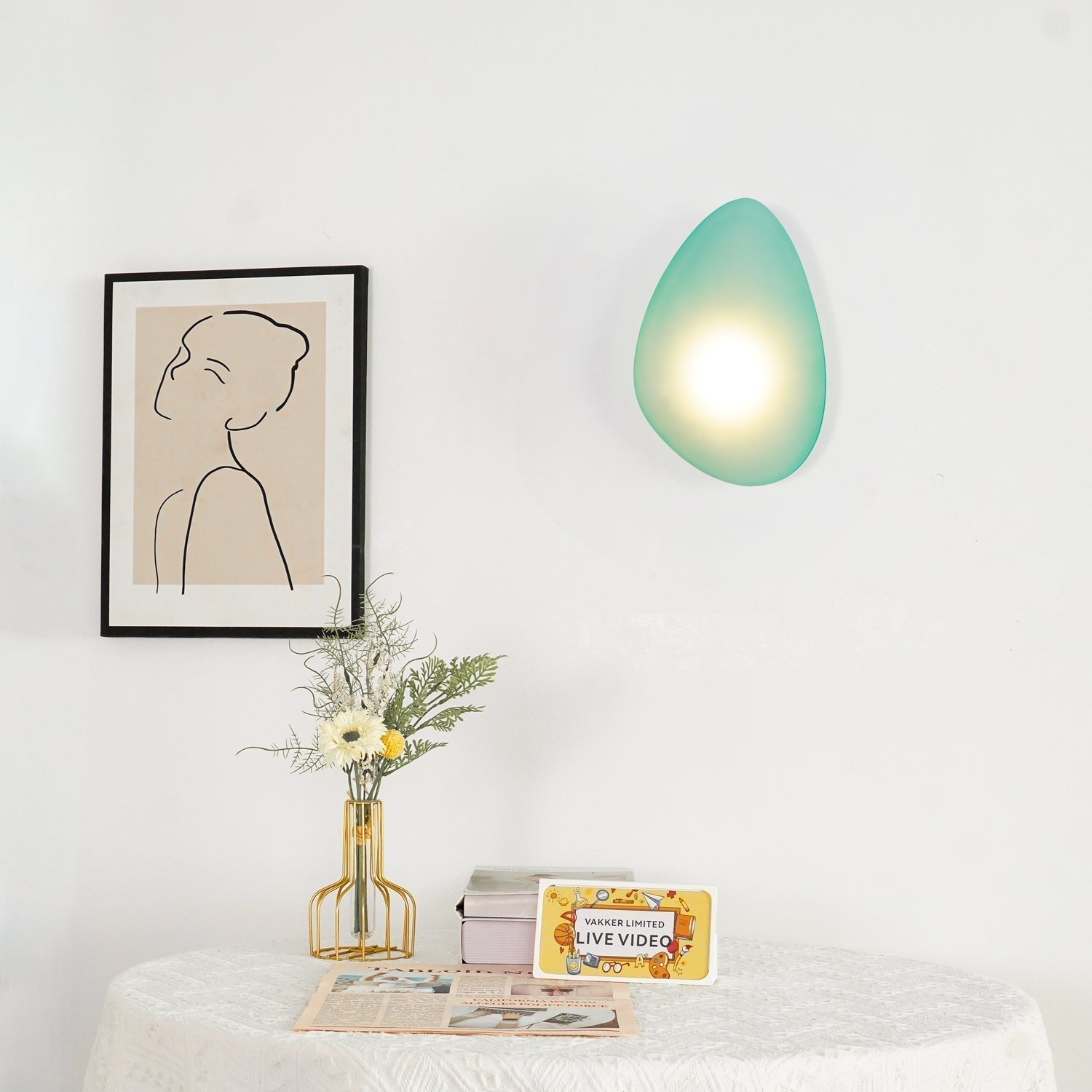Ruvin Applique Murale en Verre Bulle