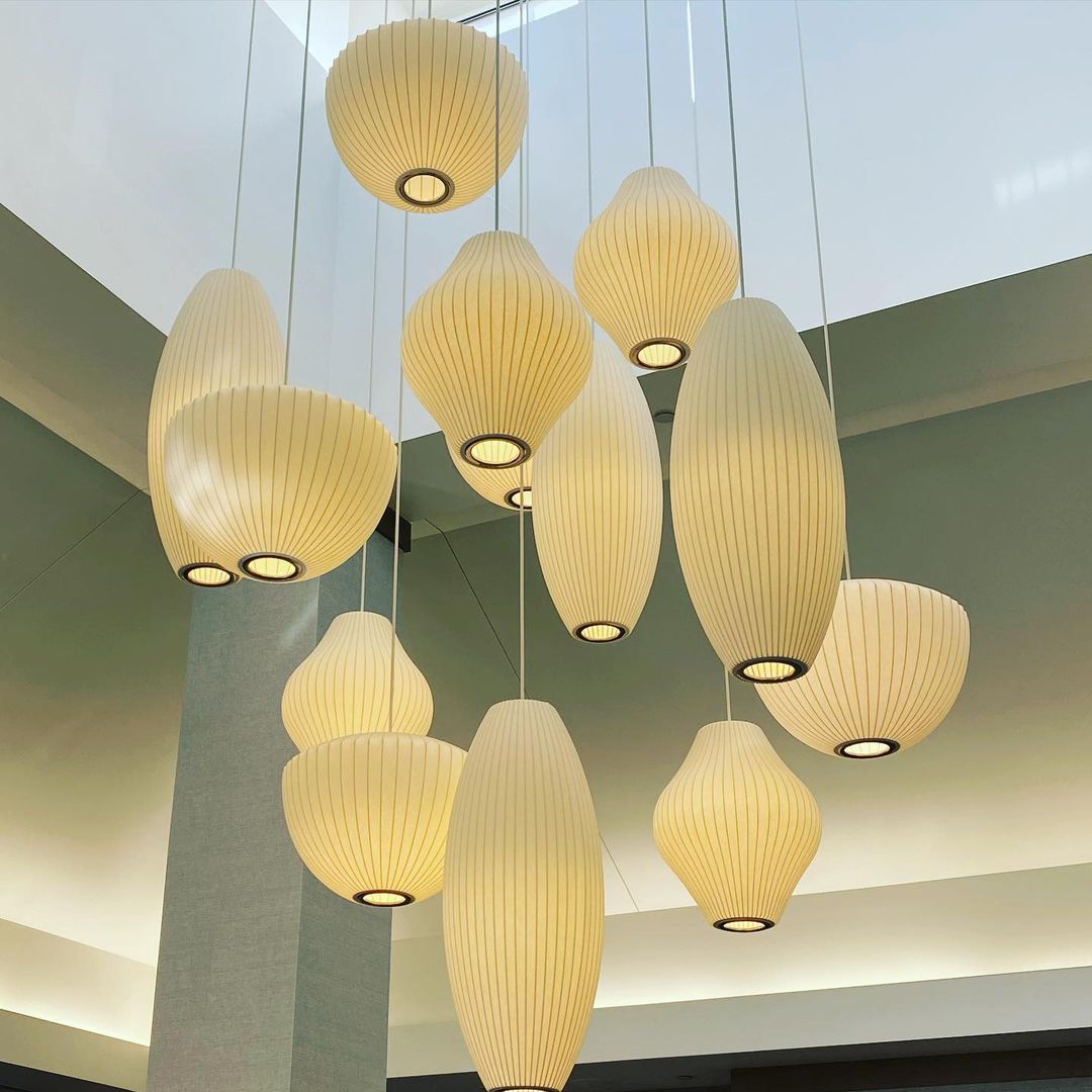 Nebula Lampe Suspendue en Soie de Mûrier Boule
