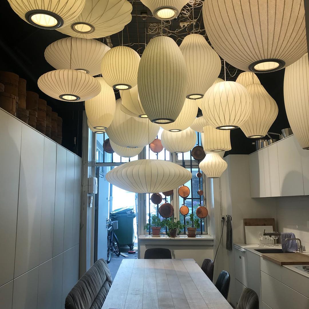 Solarnce Suspension Minimaliste en Soie et Acier