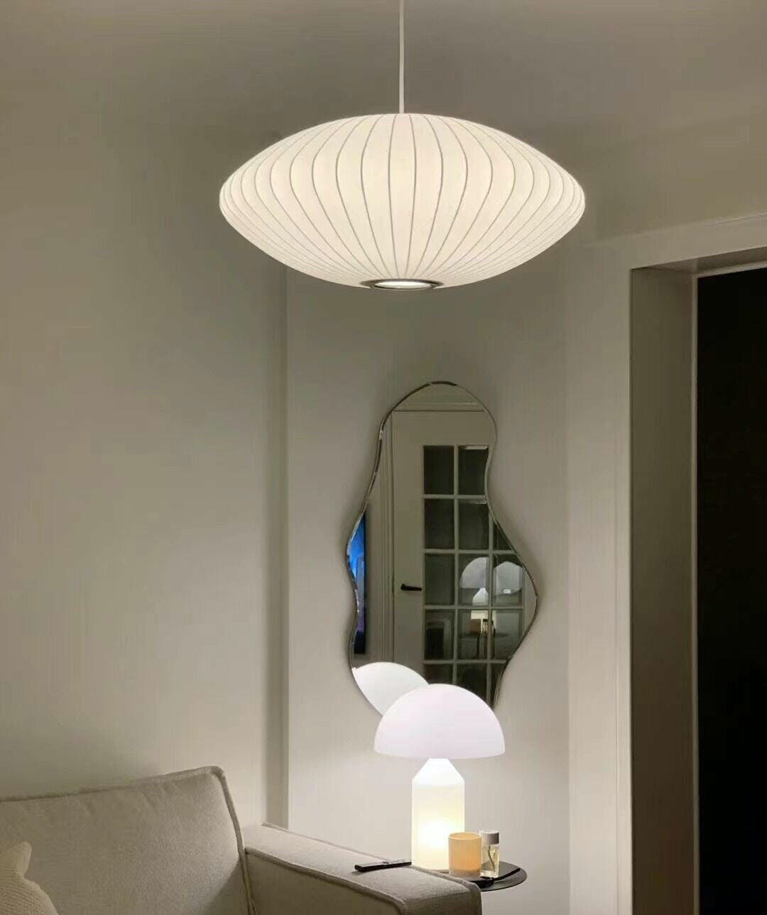 Solarnce Suspension Minimaliste en Soie et Acier