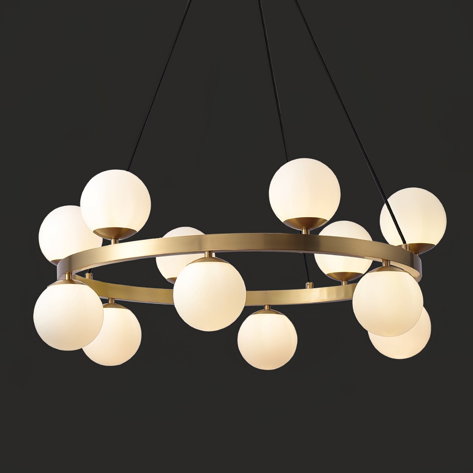Lustra Lustre Globe Anneau en Laiton
