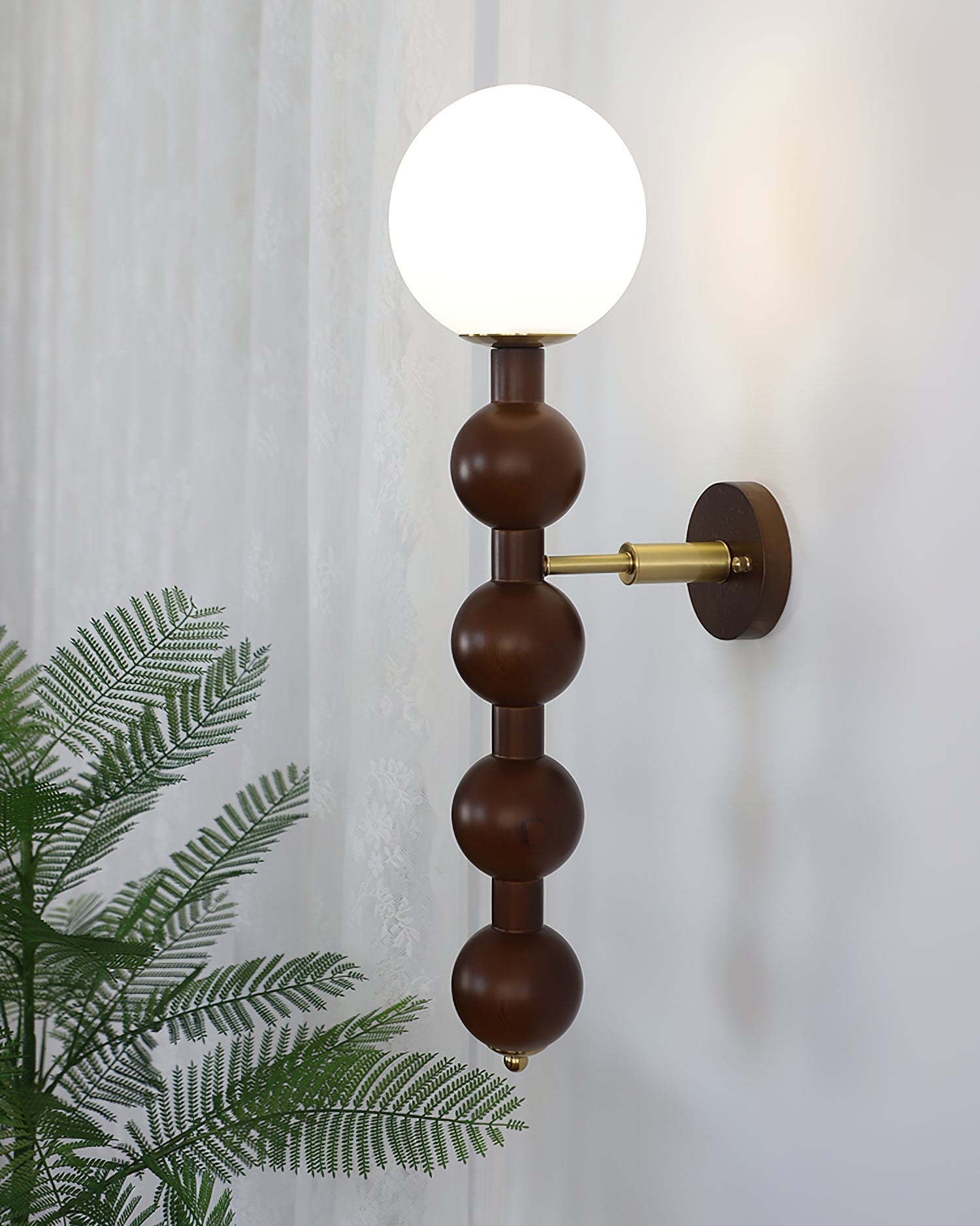 Olaeia Applique Murale Moderne Minimaliste Bubbly en Bois et Verre