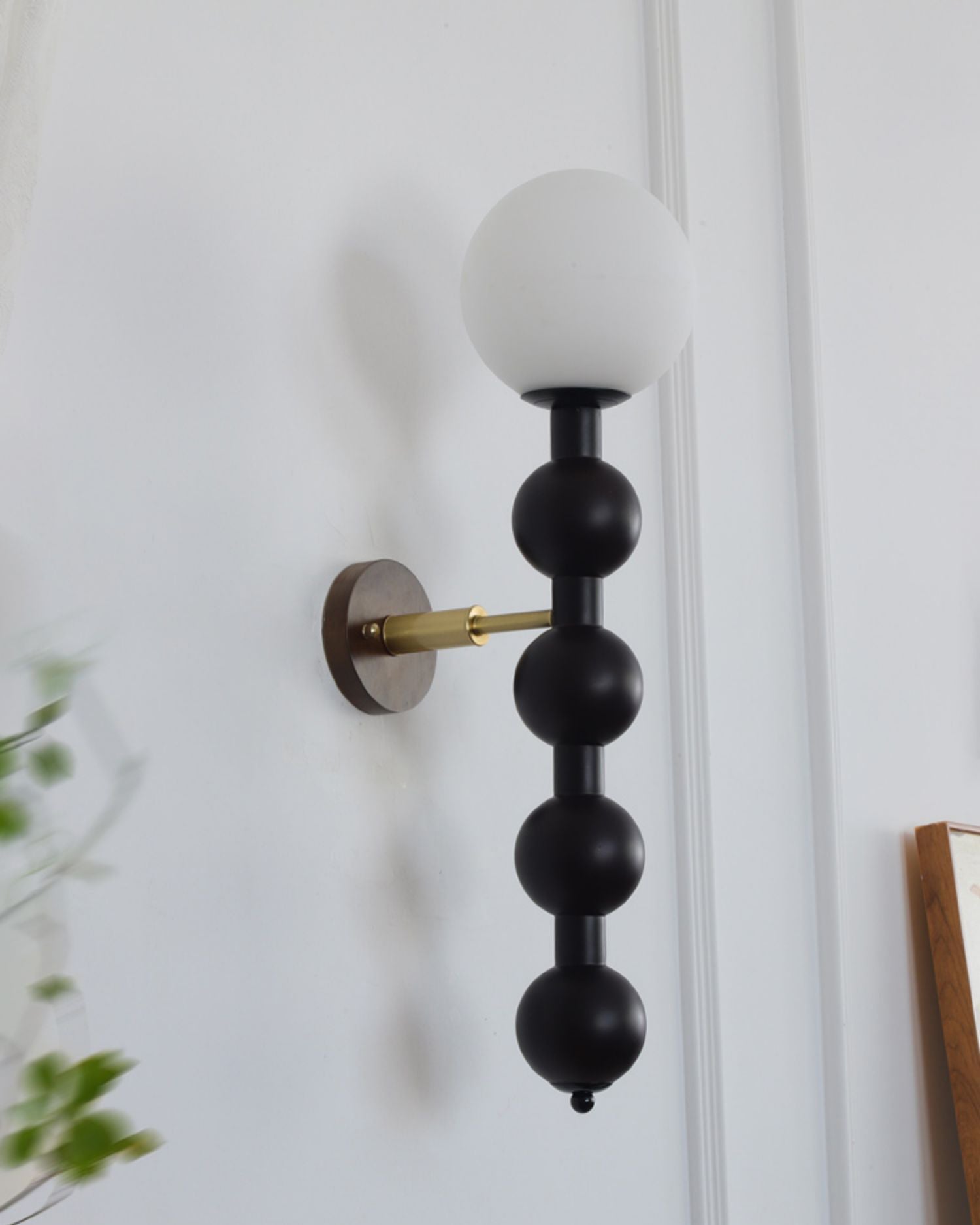 Olaeia Applique Murale Moderne Minimaliste Bubbly en Bois et Verre