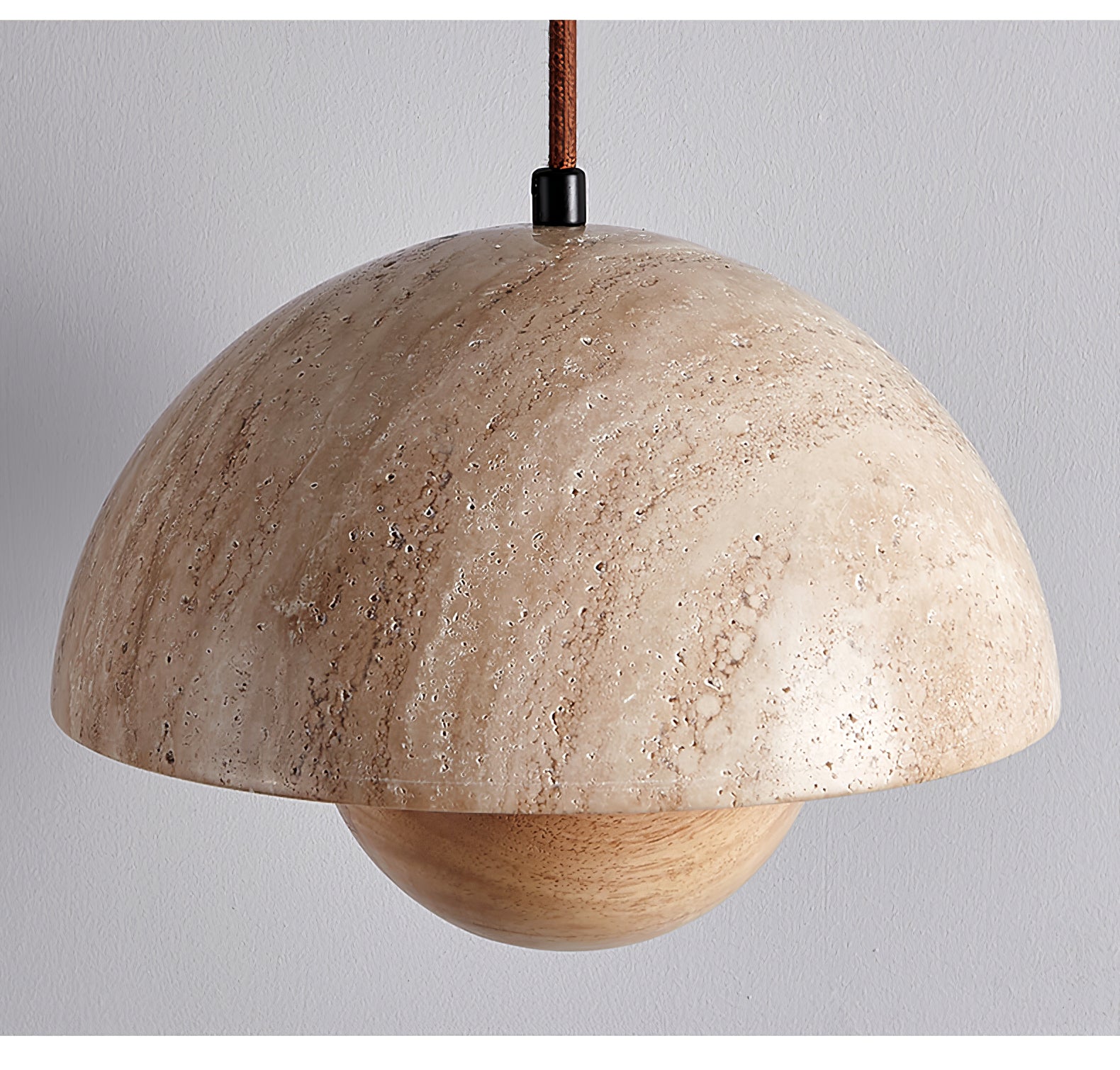 Ersile Suspension en Bois et Travertin