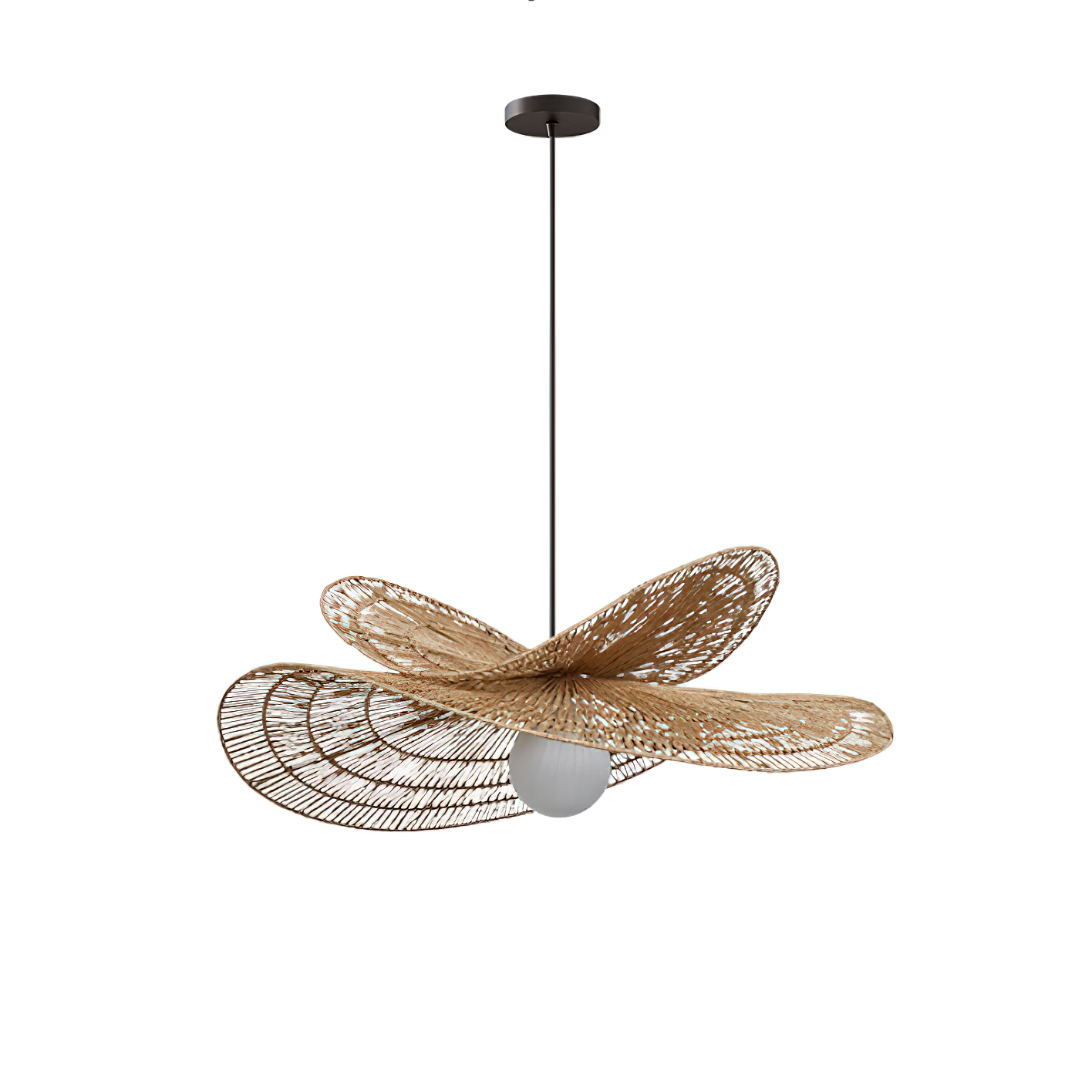 Bukolique Suspension Rotin Floraison