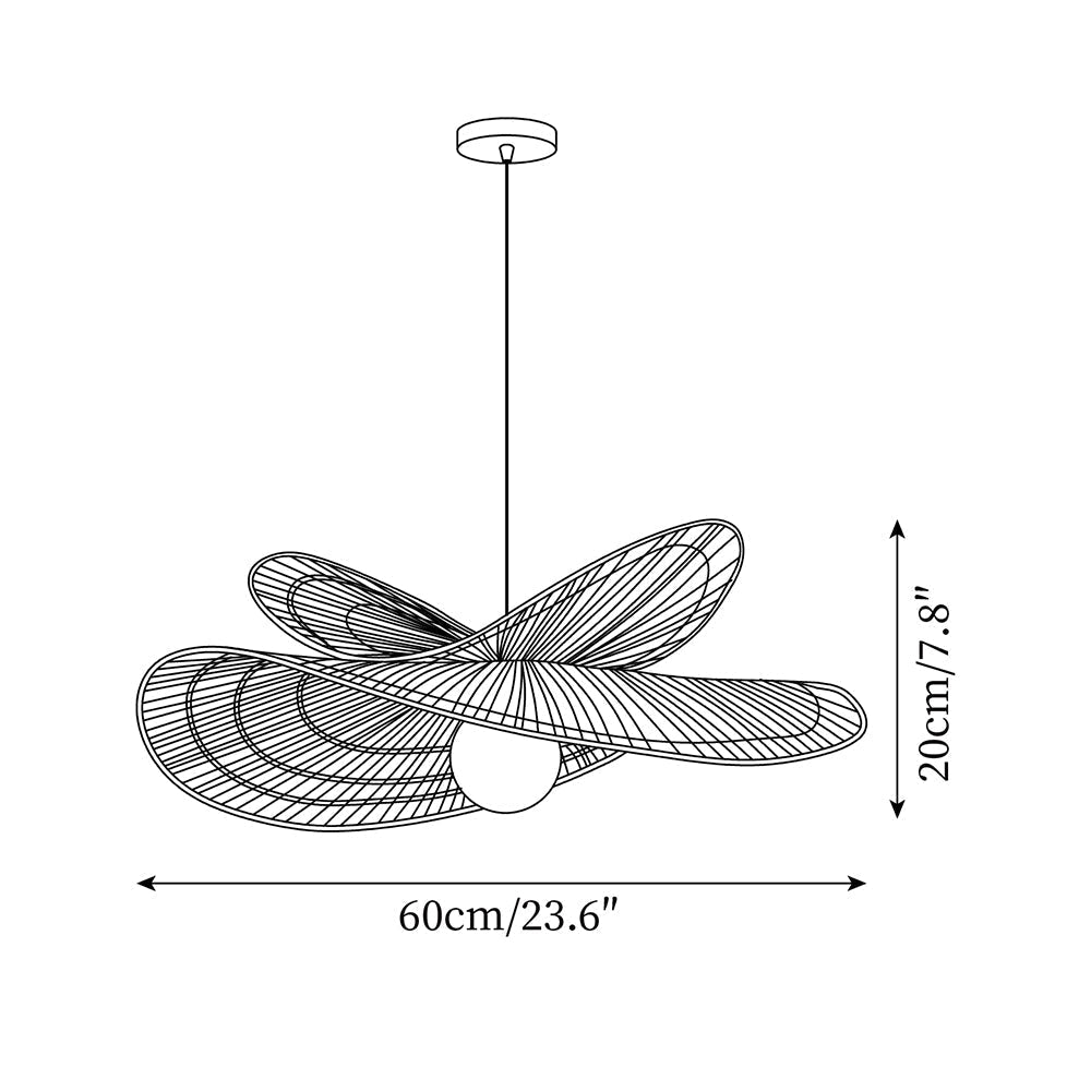 Bukolique Suspension Rotin Floraison