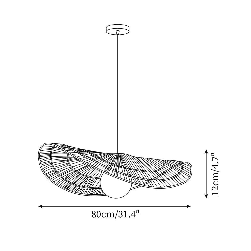 Bukolique Suspension Rotin Floraison
