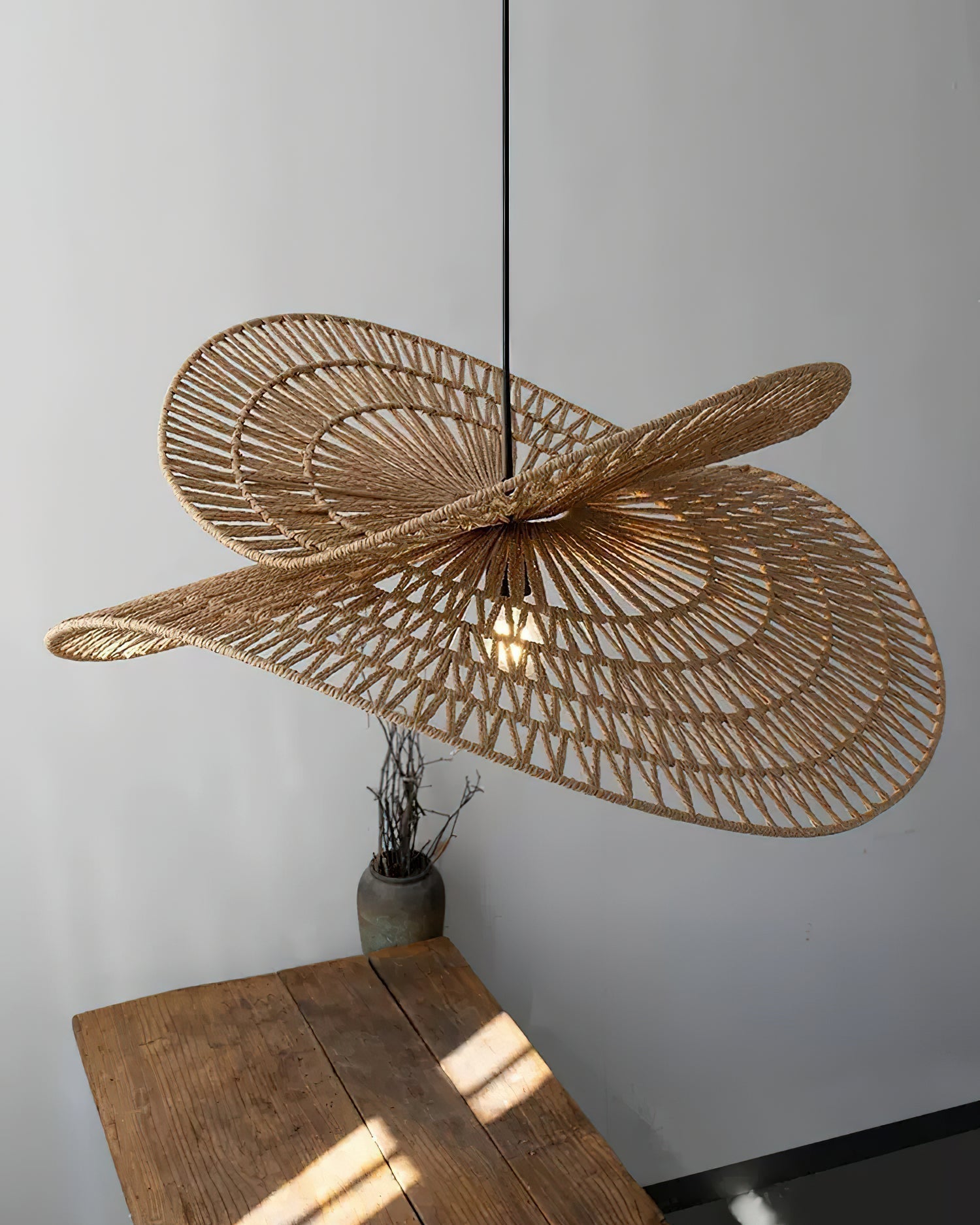 Bukolique Suspension Rotin Floraison