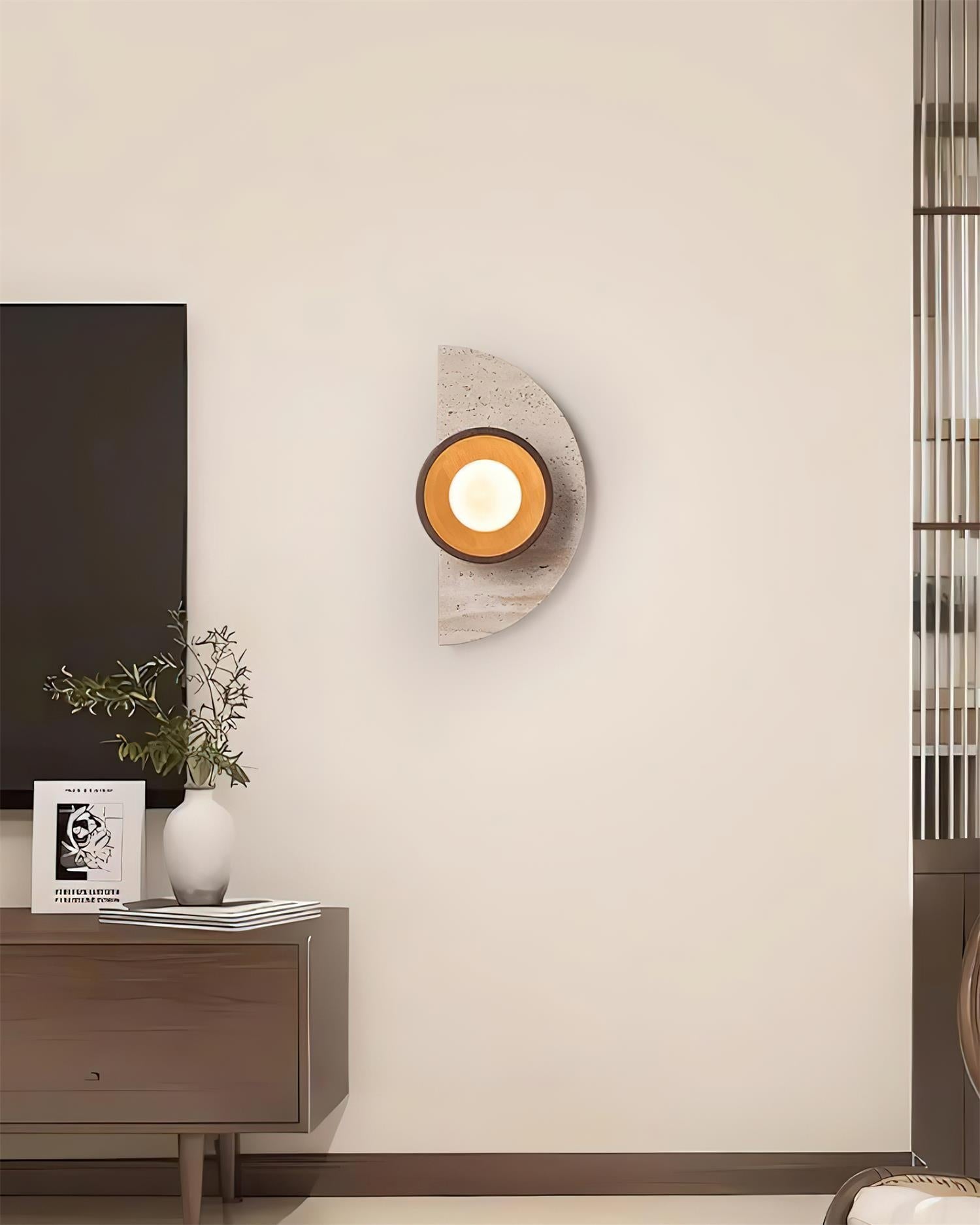 Solaro Applique Murale Moderne En Travertin