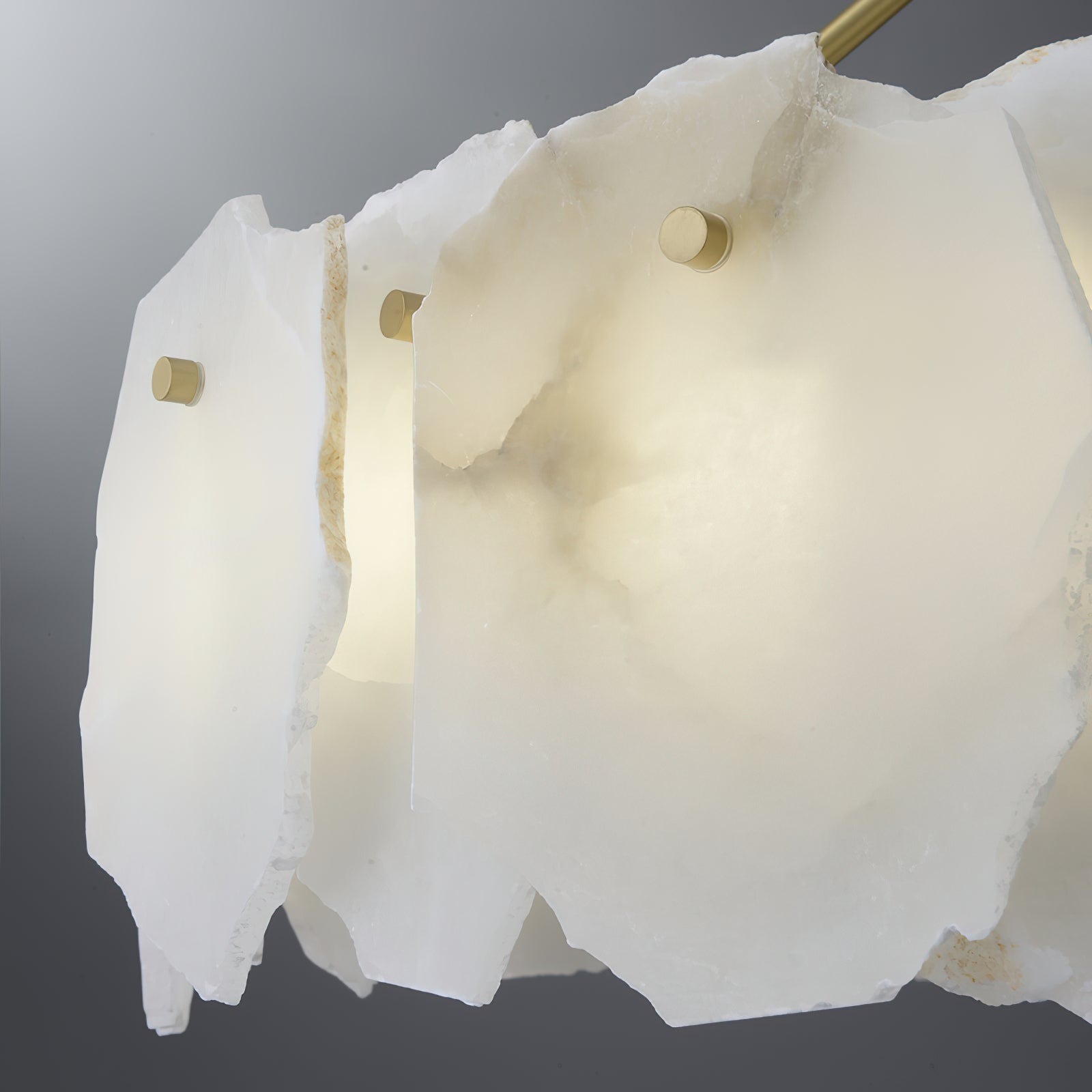 Cryon Lustre en laiton et alabastre Style luxueux postmoderne