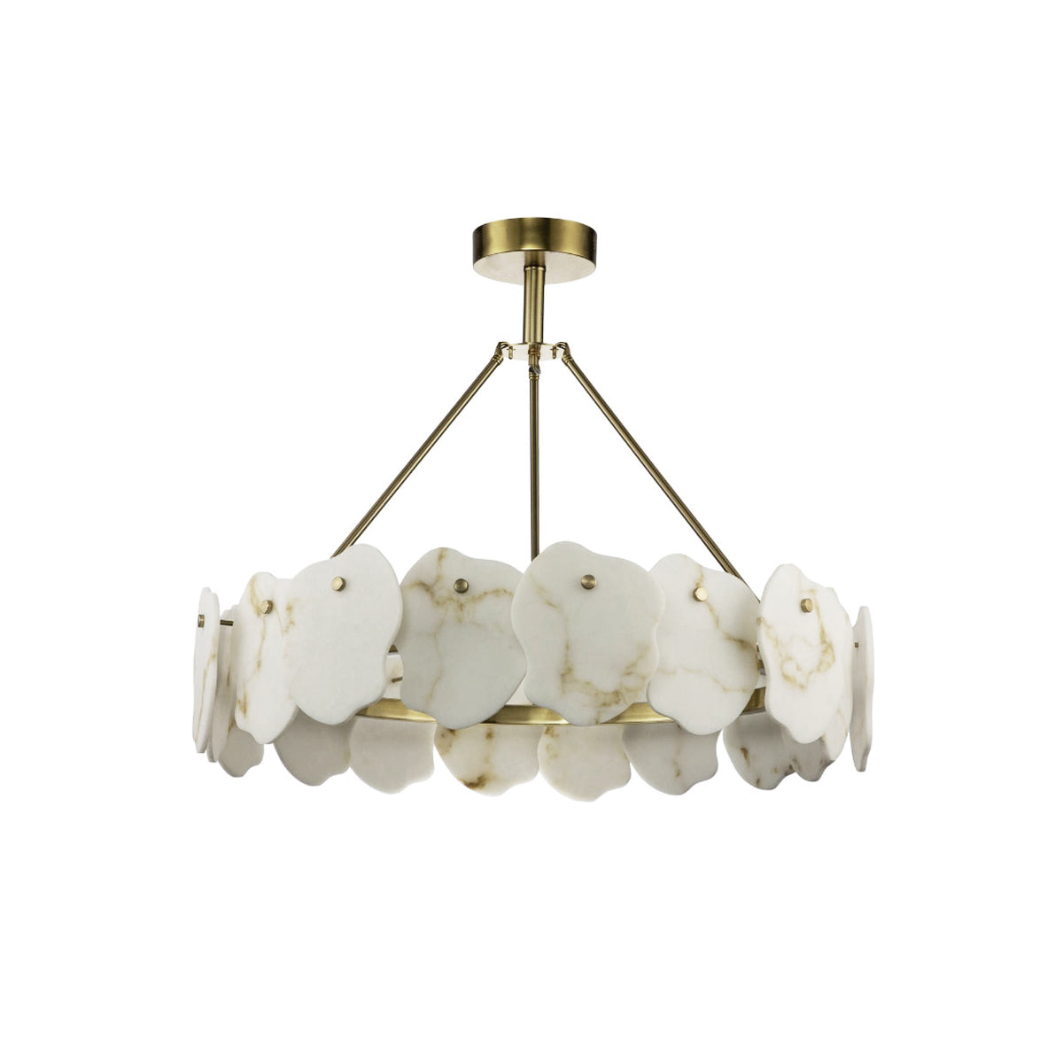 Cryon Lustre en laiton et alabastre Style luxueux postmoderne