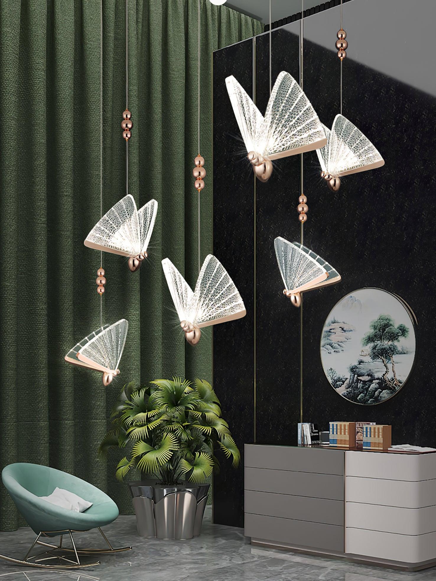 Lunora Lampe Suspendue Moderne Papillon