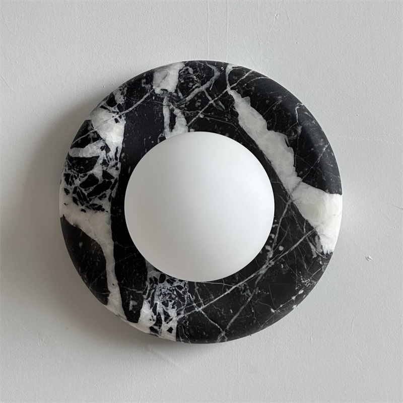 Uvinos Applique Murale Moderne Minimaliste en Marbre Noir