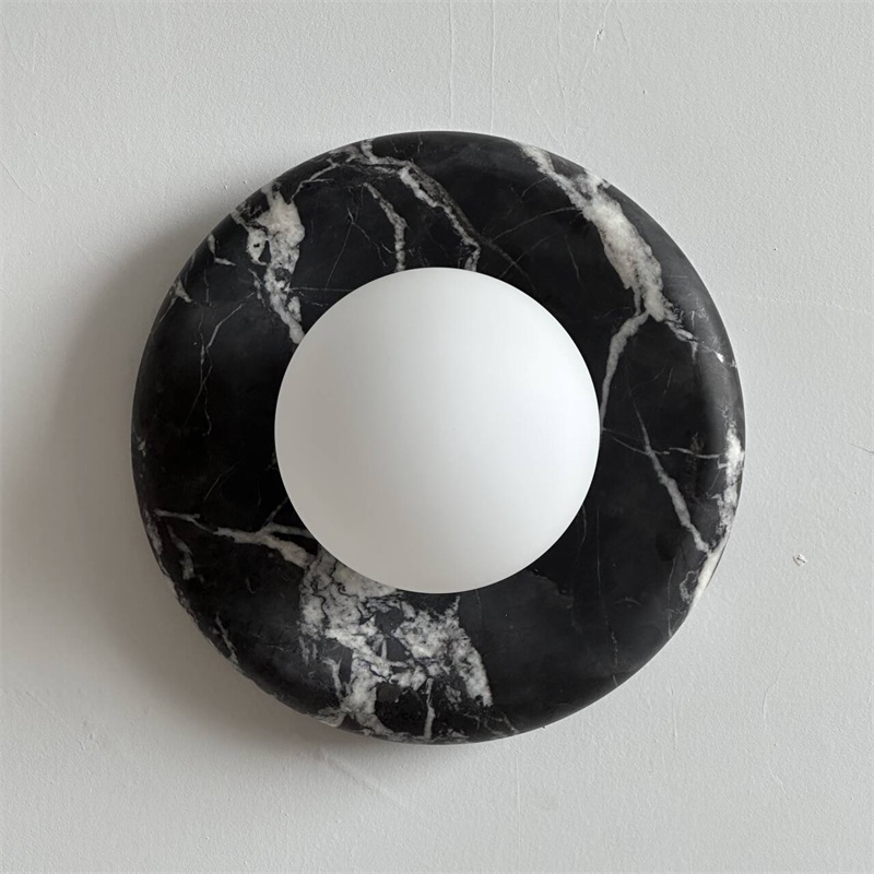 Uvinos Applique Murale Moderne Minimaliste en Marbre Noir