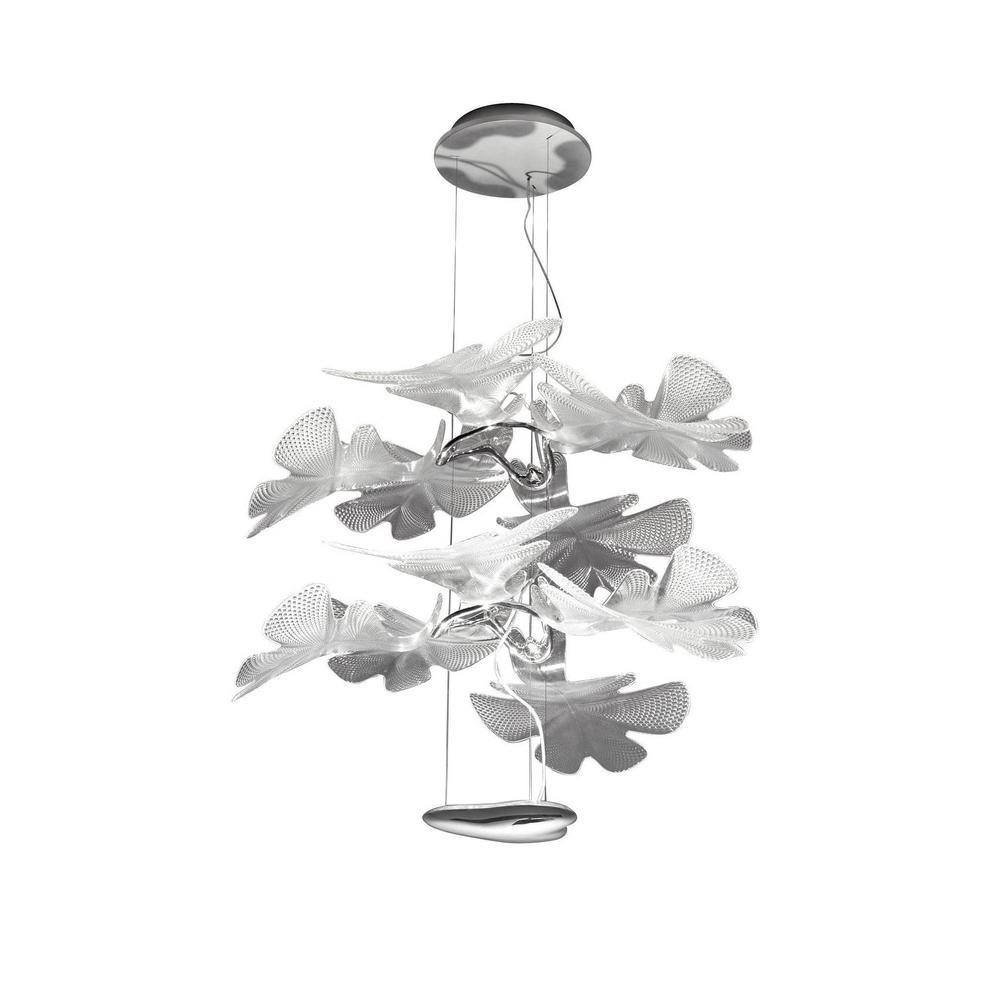 Solara Lustre Suspension Feuille Transparente