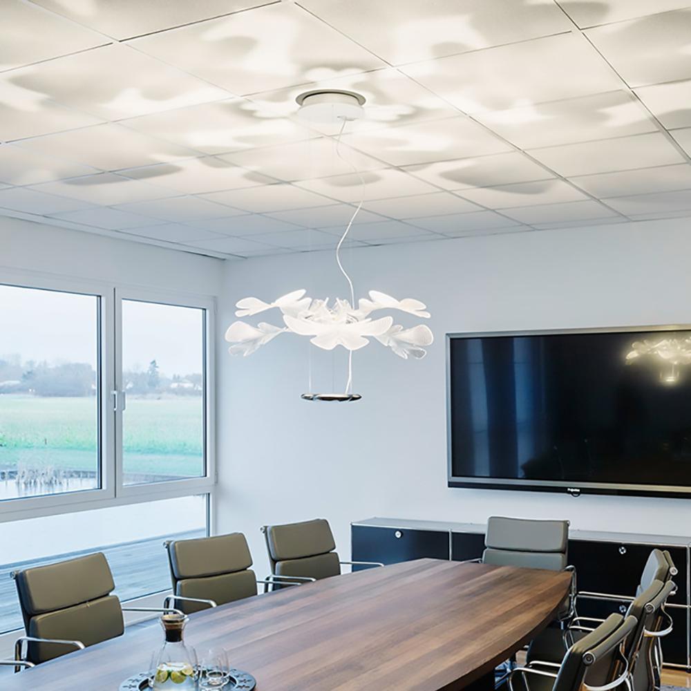 Solara Lustre Suspension Feuille Transparente