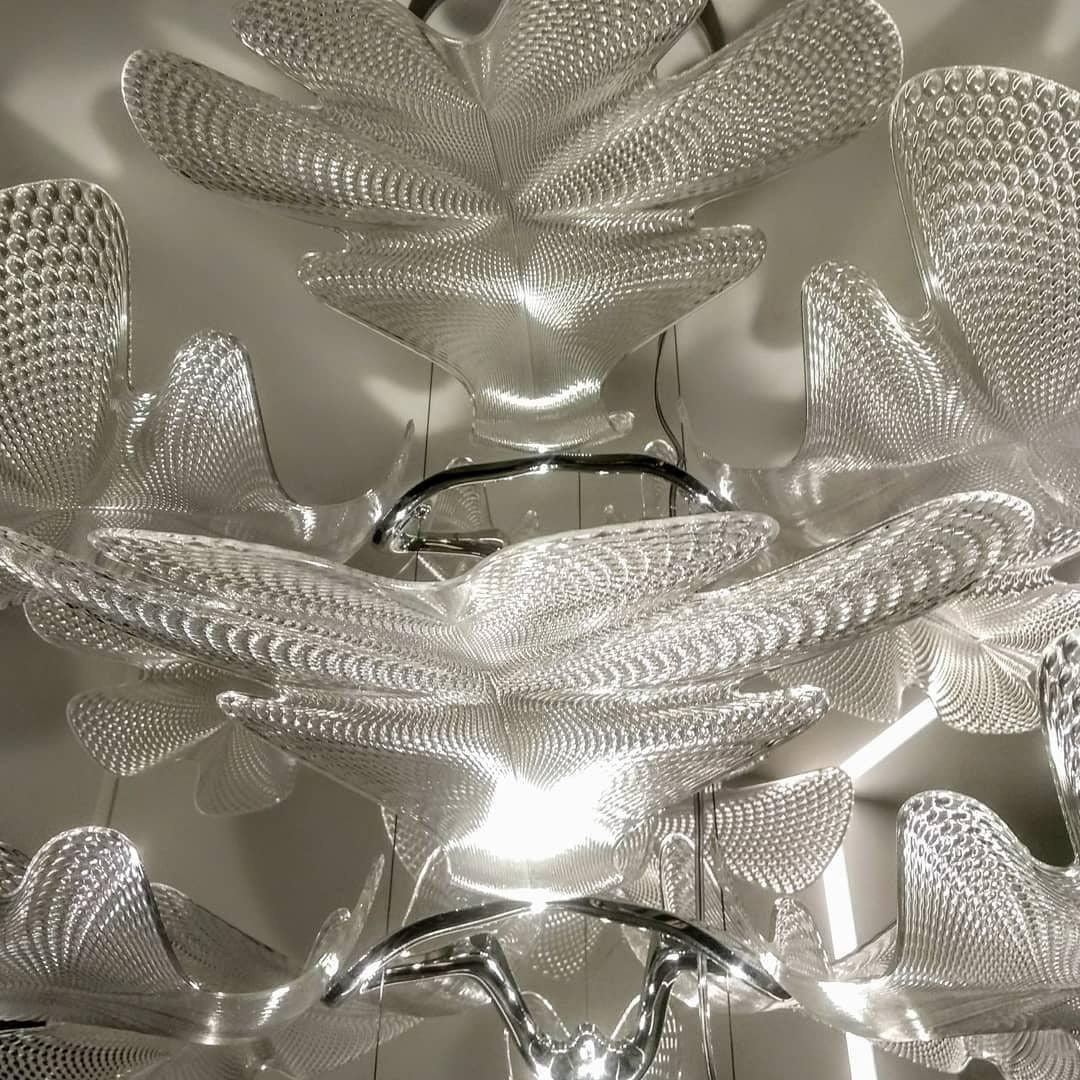 Solara Lustre Suspension Feuille Transparente