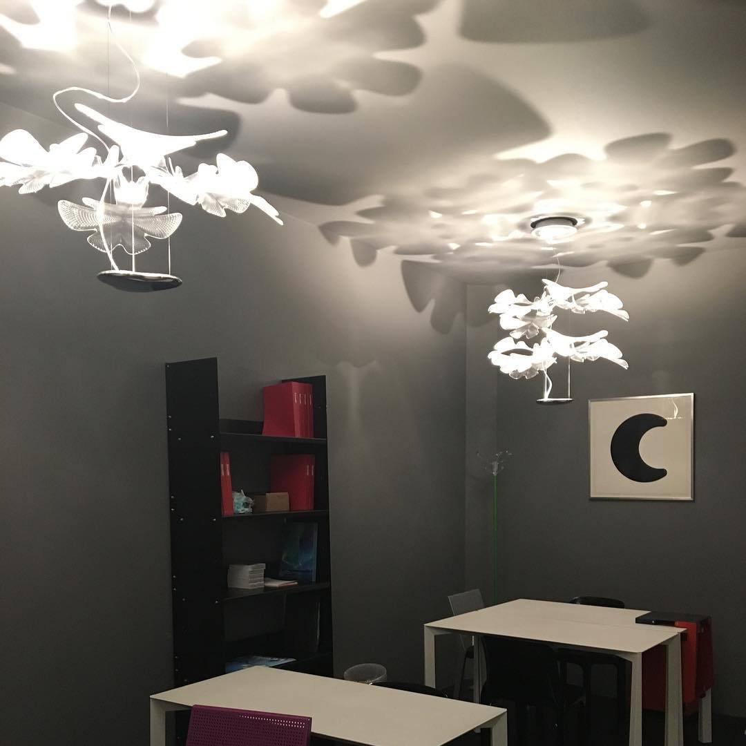 Solara Lustre Suspension Feuille Transparente