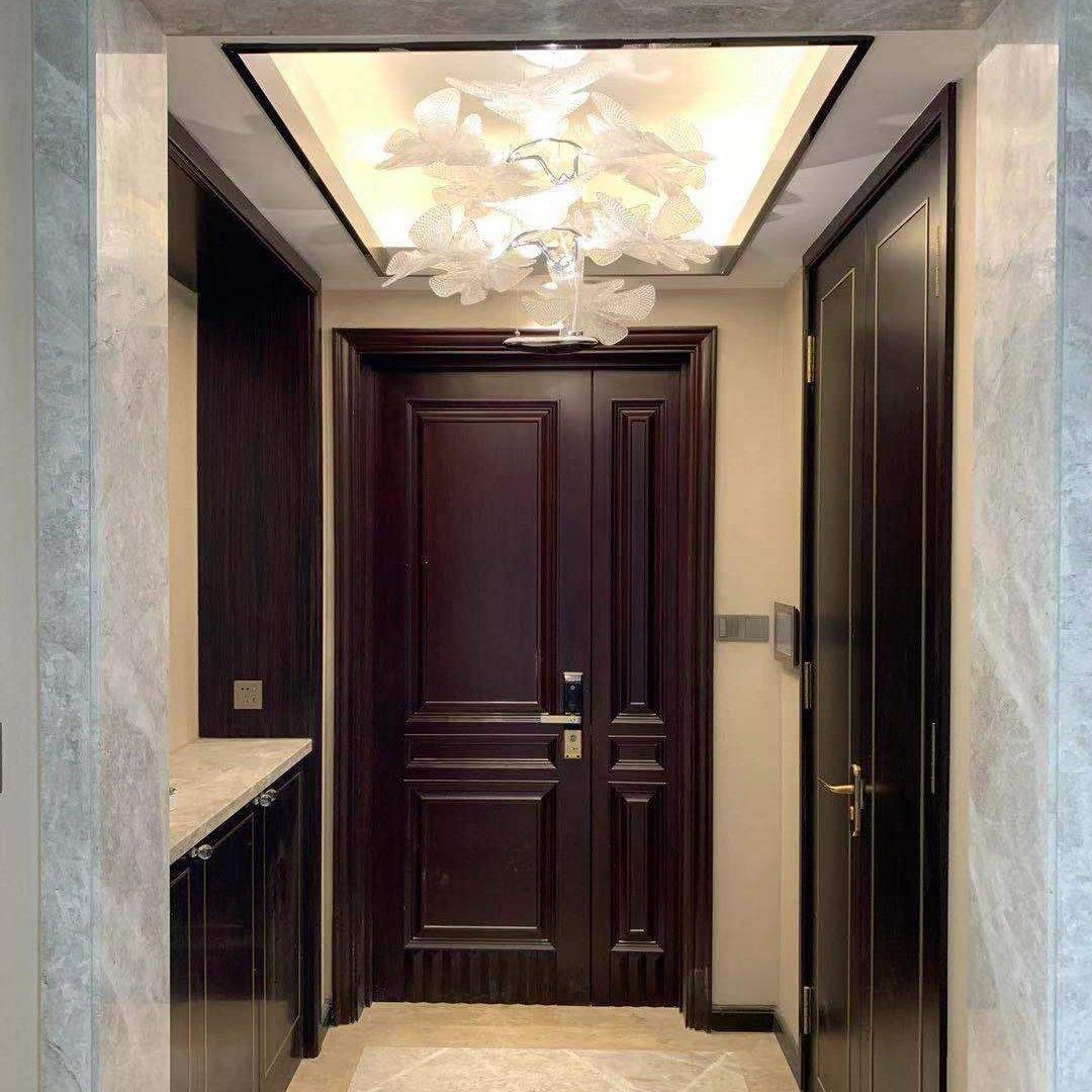 Solara Lustre Suspension Feuille Transparente