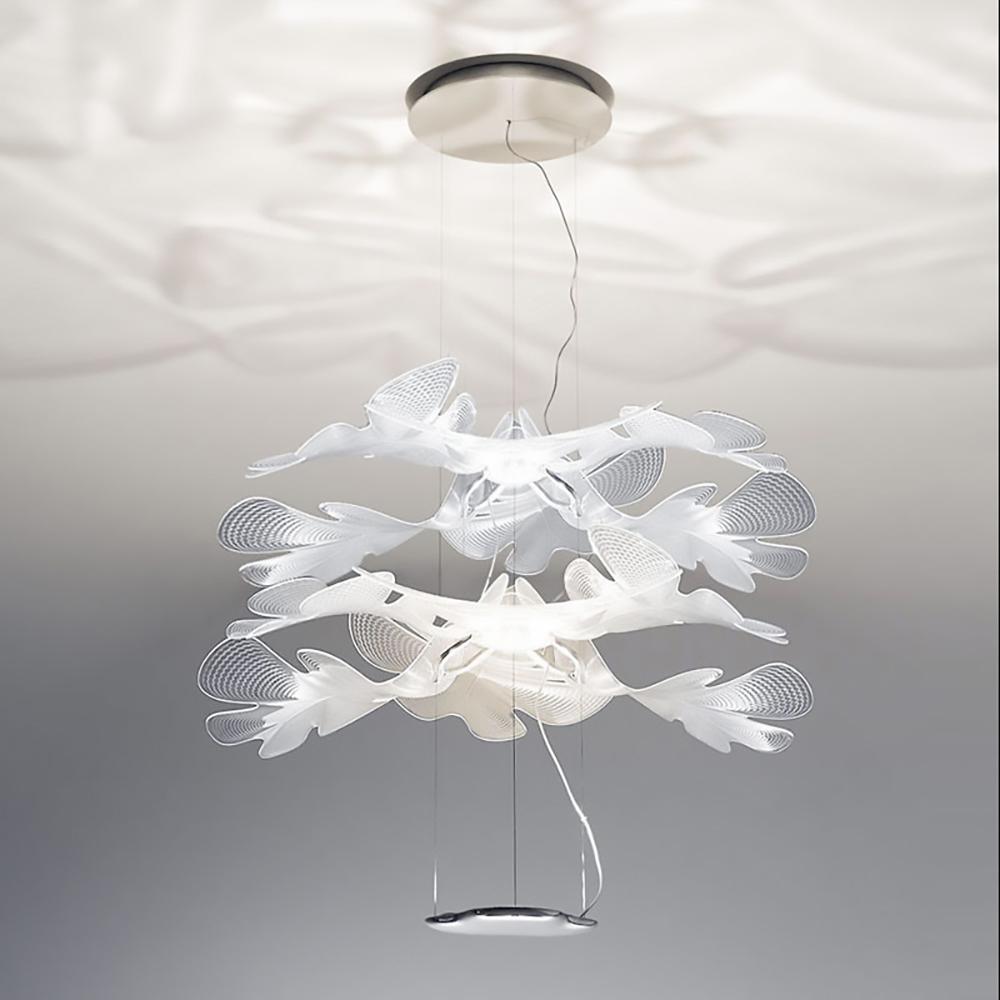 Solara Lustre Suspension Feuille Transparente