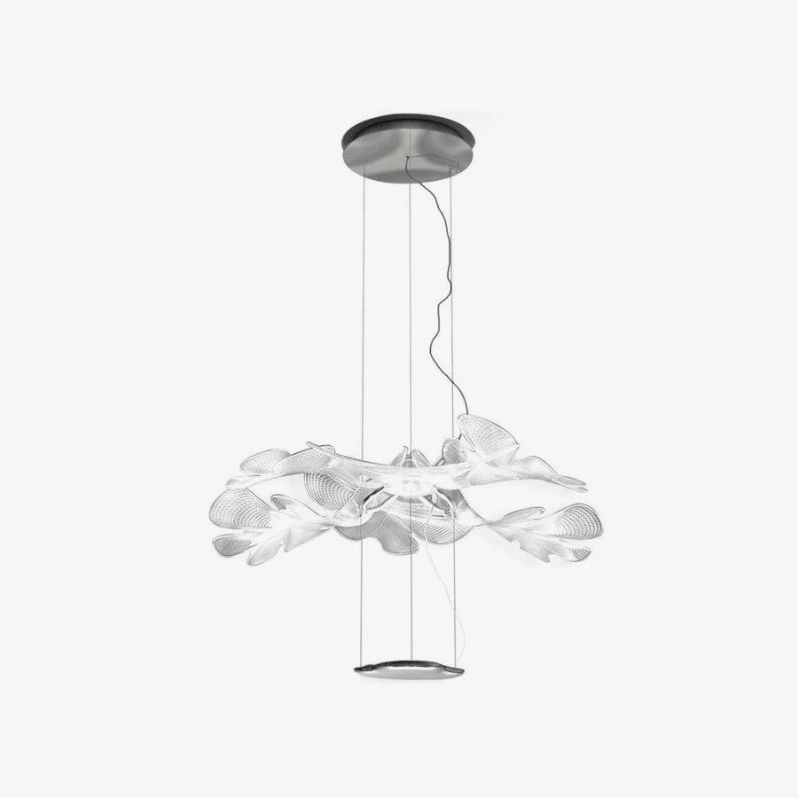 Solara Lustre Suspension Feuille Transparente
