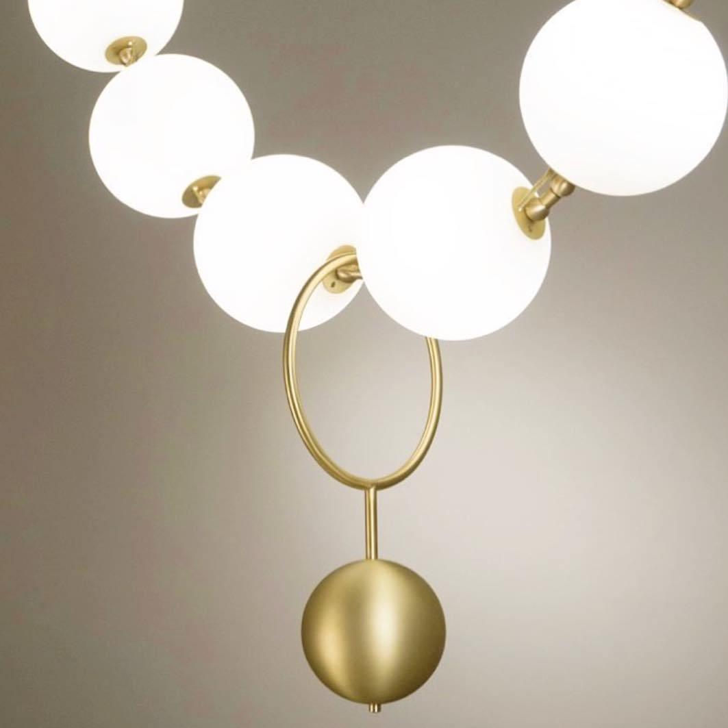 Lustra Suspension Lampe Collier en Verre