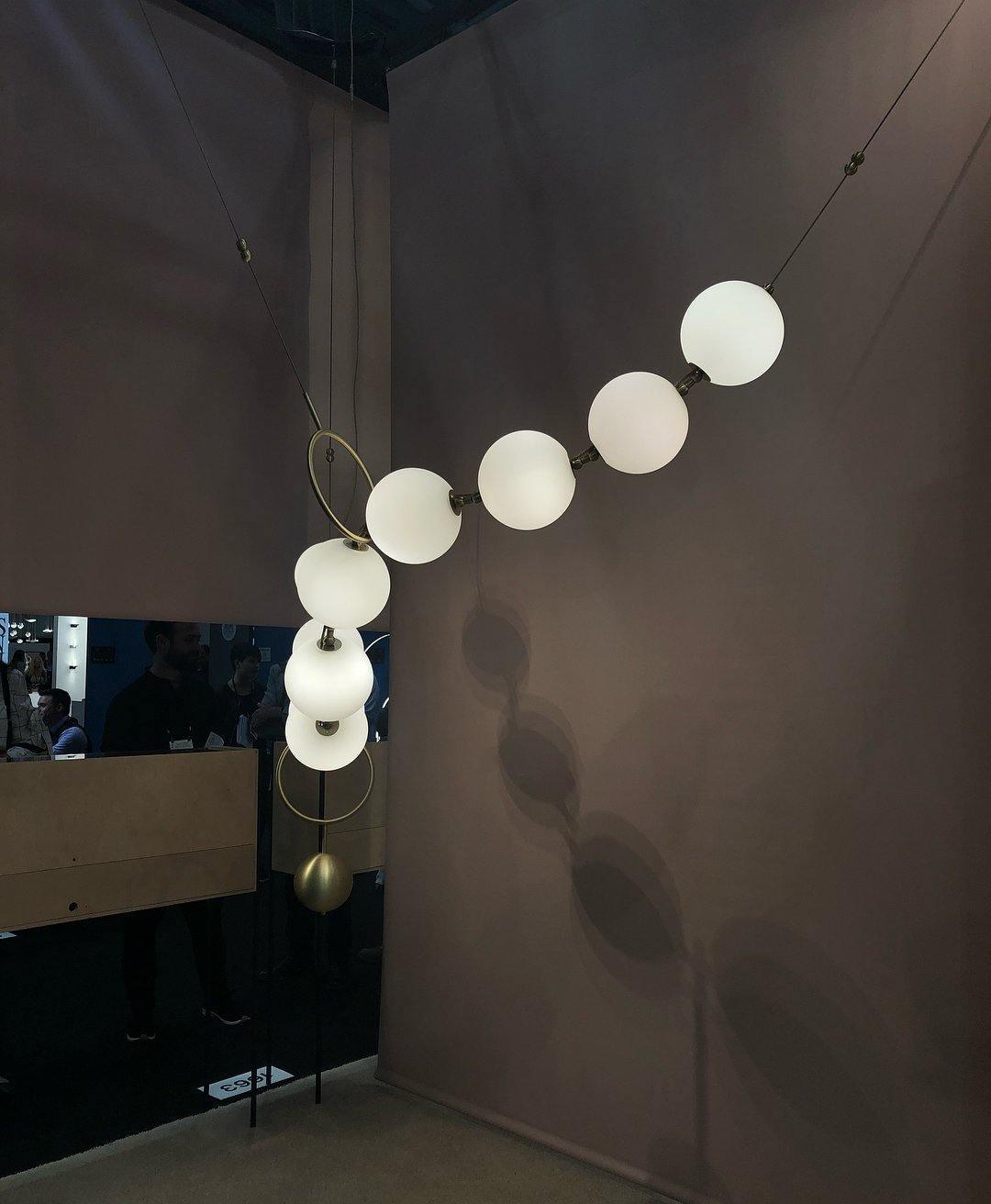 Lustra Suspension Lampe Collier en Verre