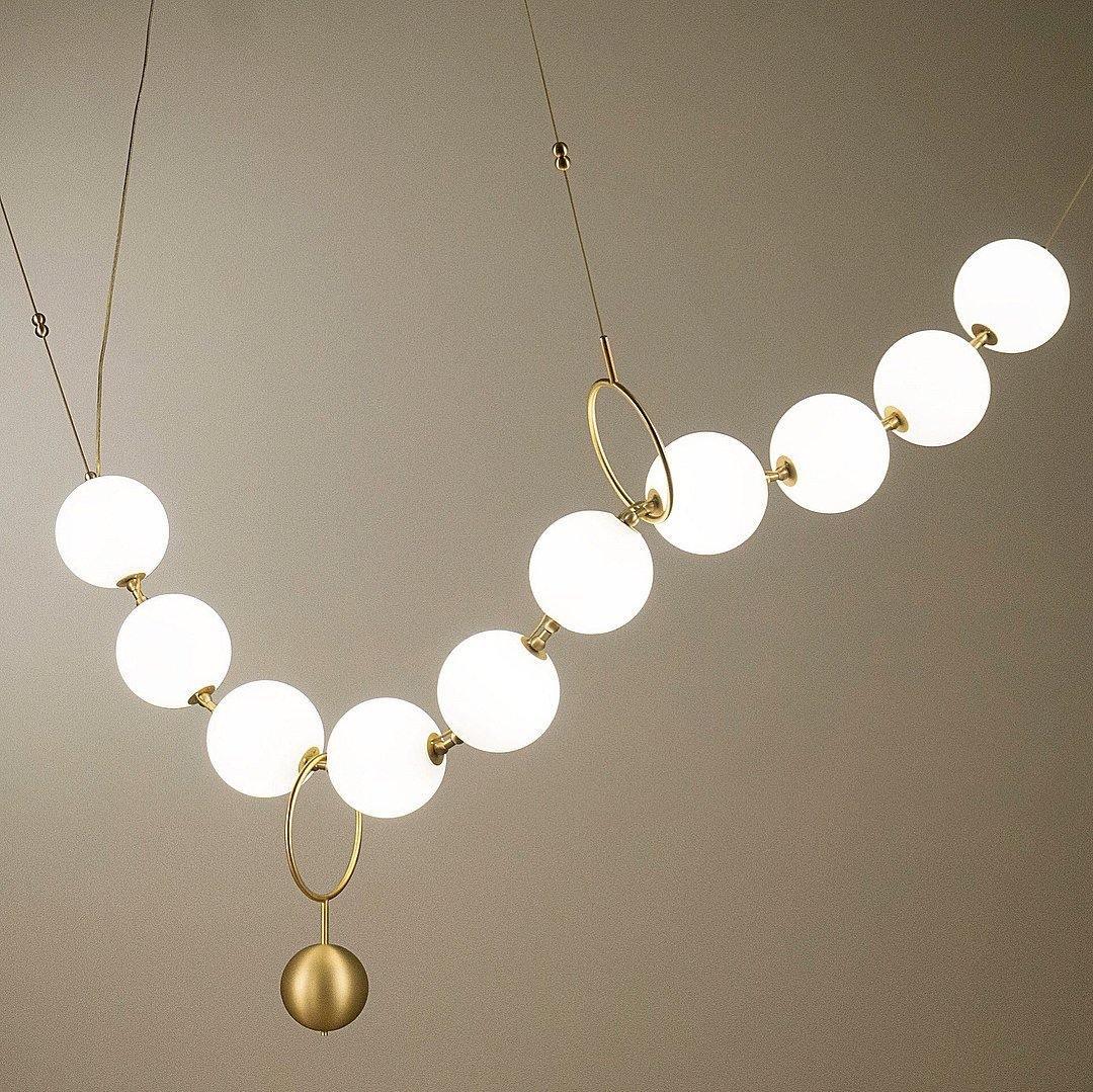 Lustra Suspension Lampe Collier en Verre