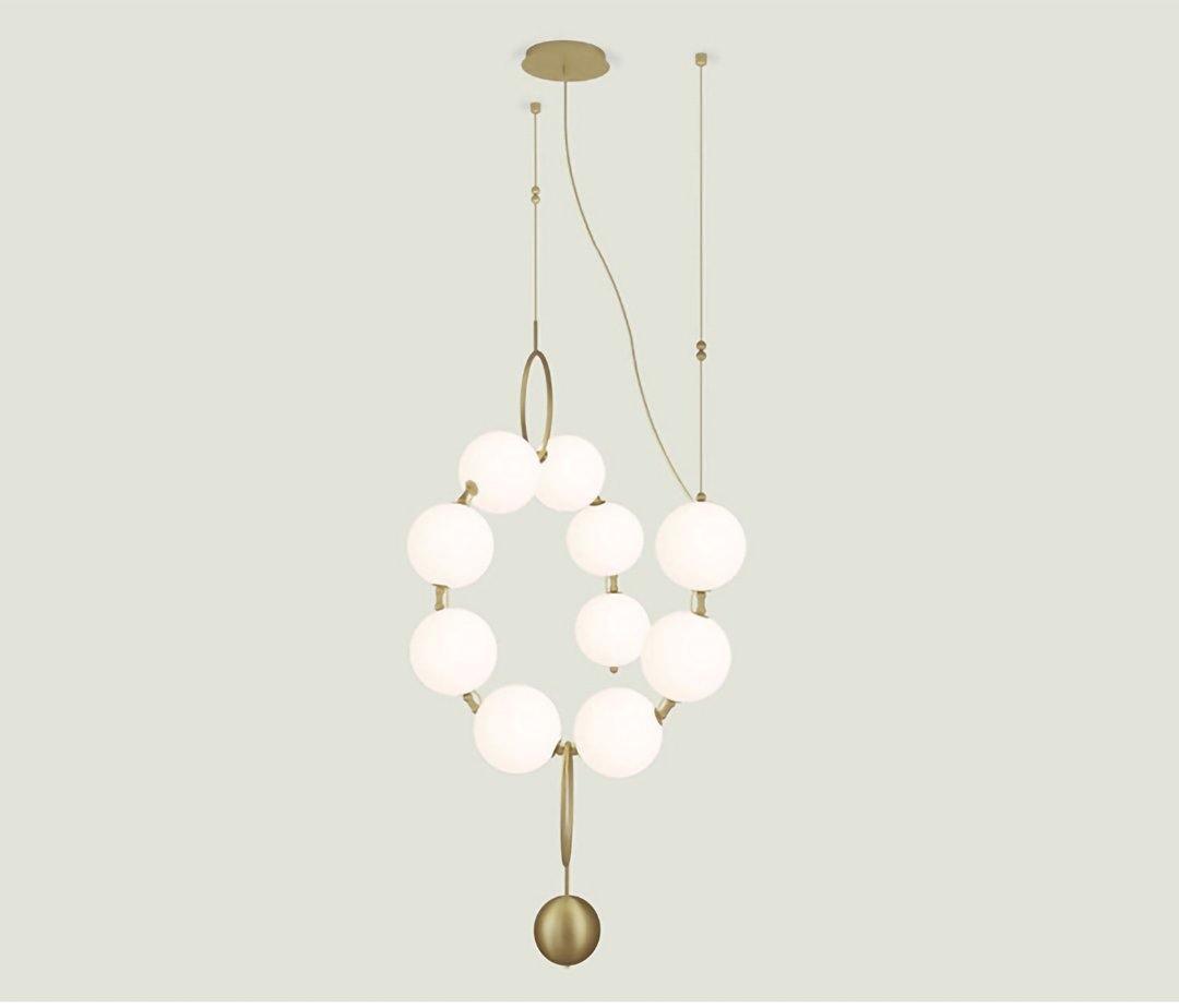 Lustra Suspension Lampe Collier en Verre