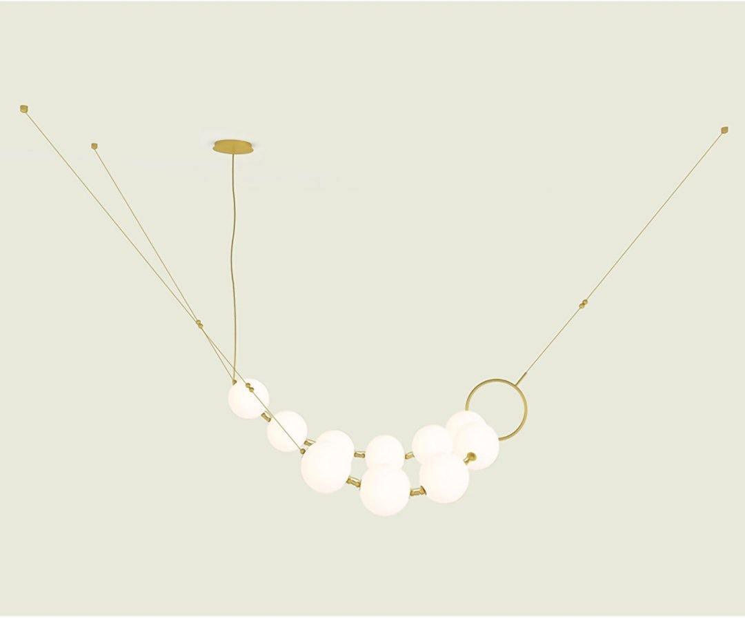 Lustra Suspension Lampe Collier en Verre