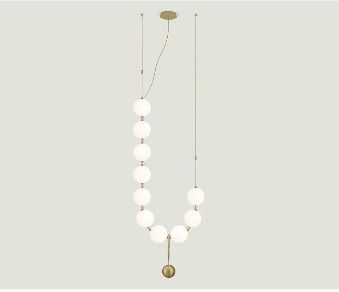 Lustra Suspension Lampe Collier en Verre