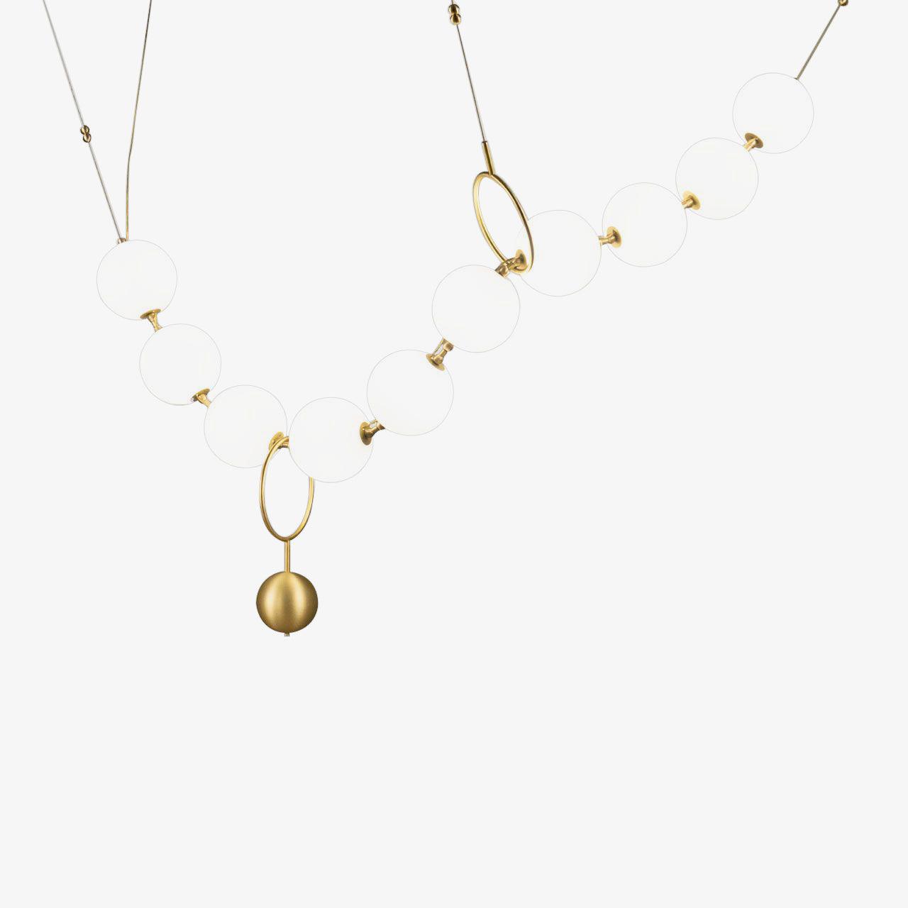 Lustra Suspension Lampe Collier en Verre