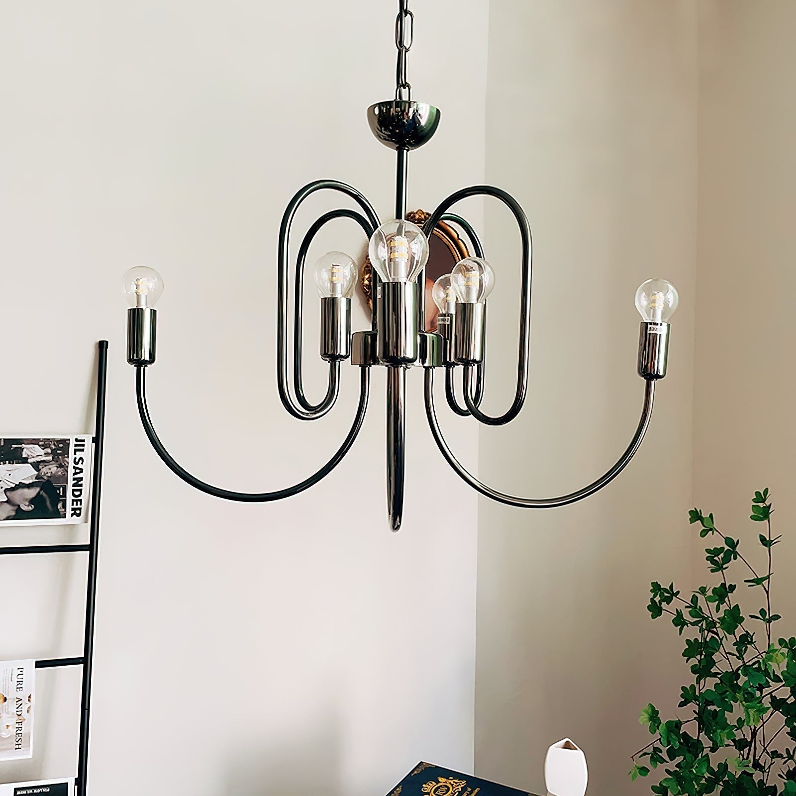 Ombre Elegance Lustre en Métal Style Industriel Vintage