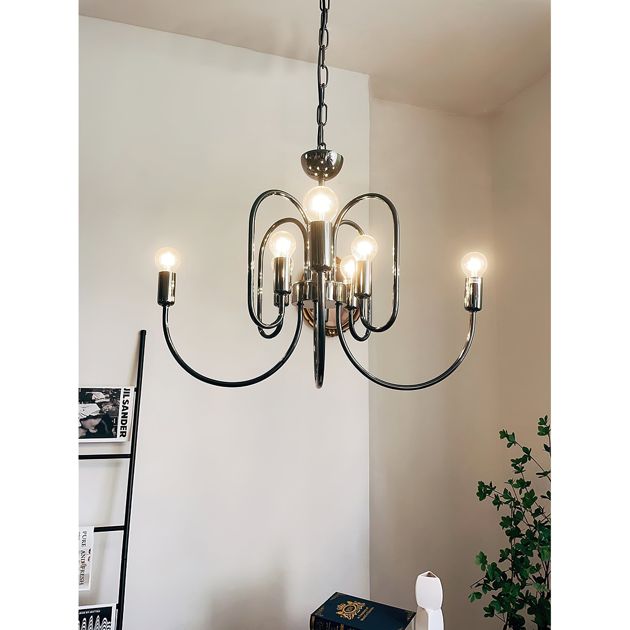 Ombre Elegance Lustre en Métal Style Industriel Vintage