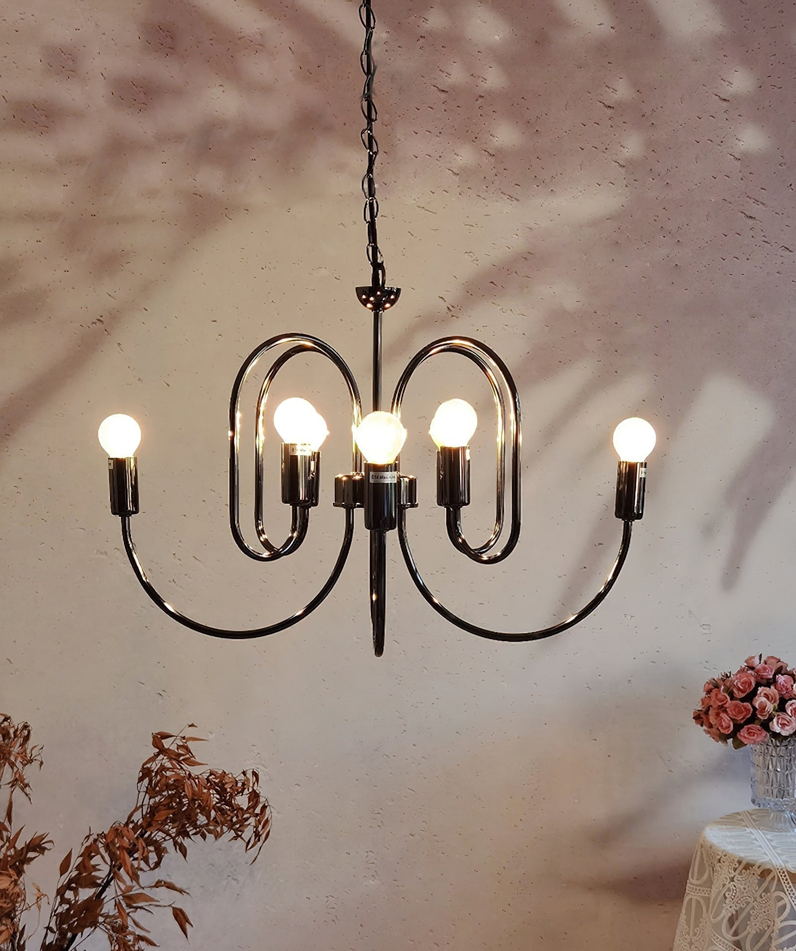 Ombre Elegance Lustre en Métal Style Industriel Vintage